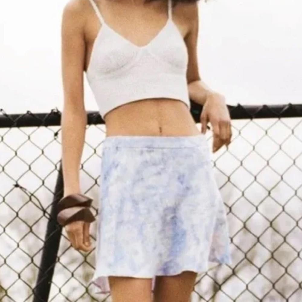 Zara Zara l Tie Dyed Satin Mini Skirt Medium Size 32" / US 10 / IT 46 - 1 Thumbnail