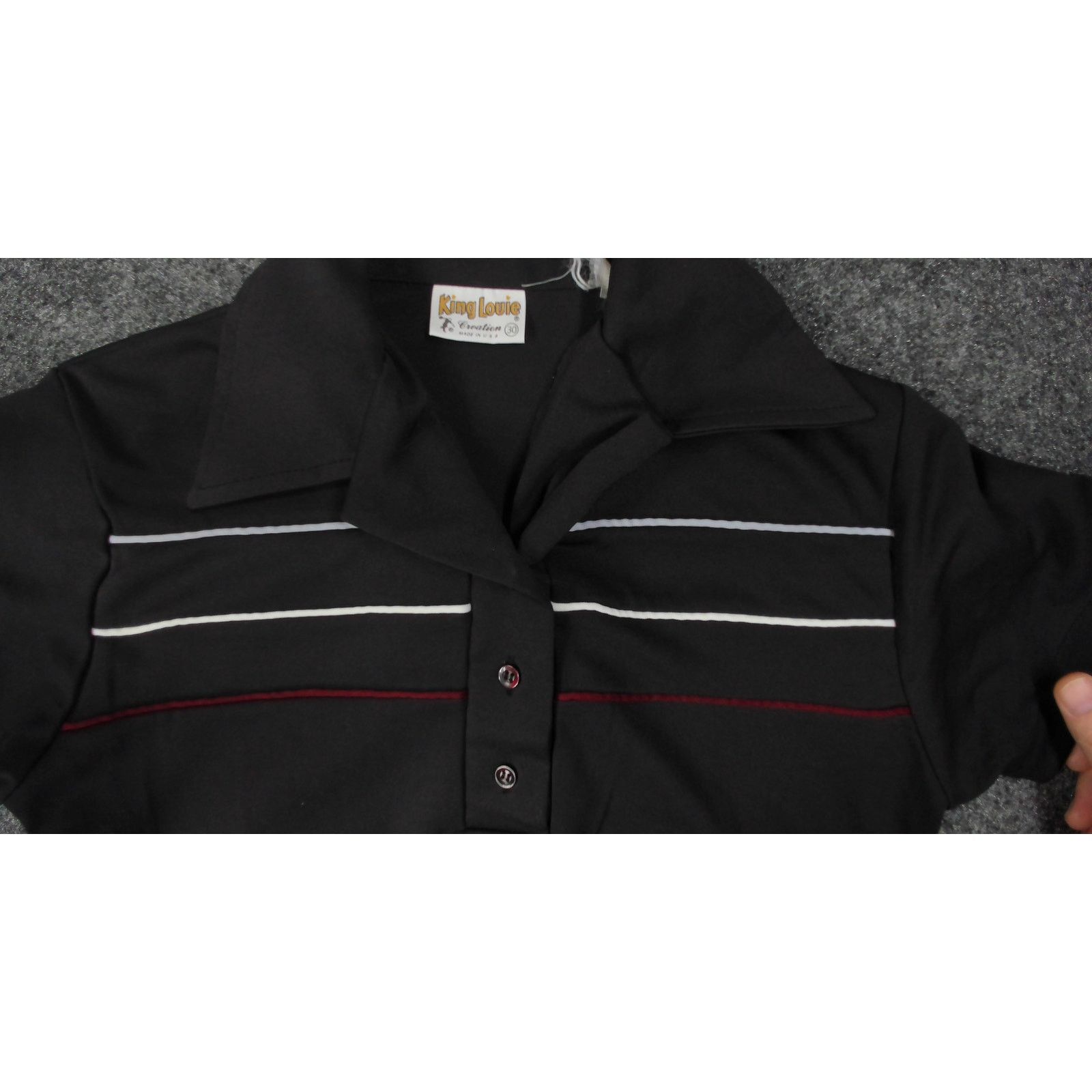 Vintage King Louie 1970s Single Stitch Corporate Realty Bowling Polo Size M / US 6-8 / IT 42-44 - 12 Thumbnail