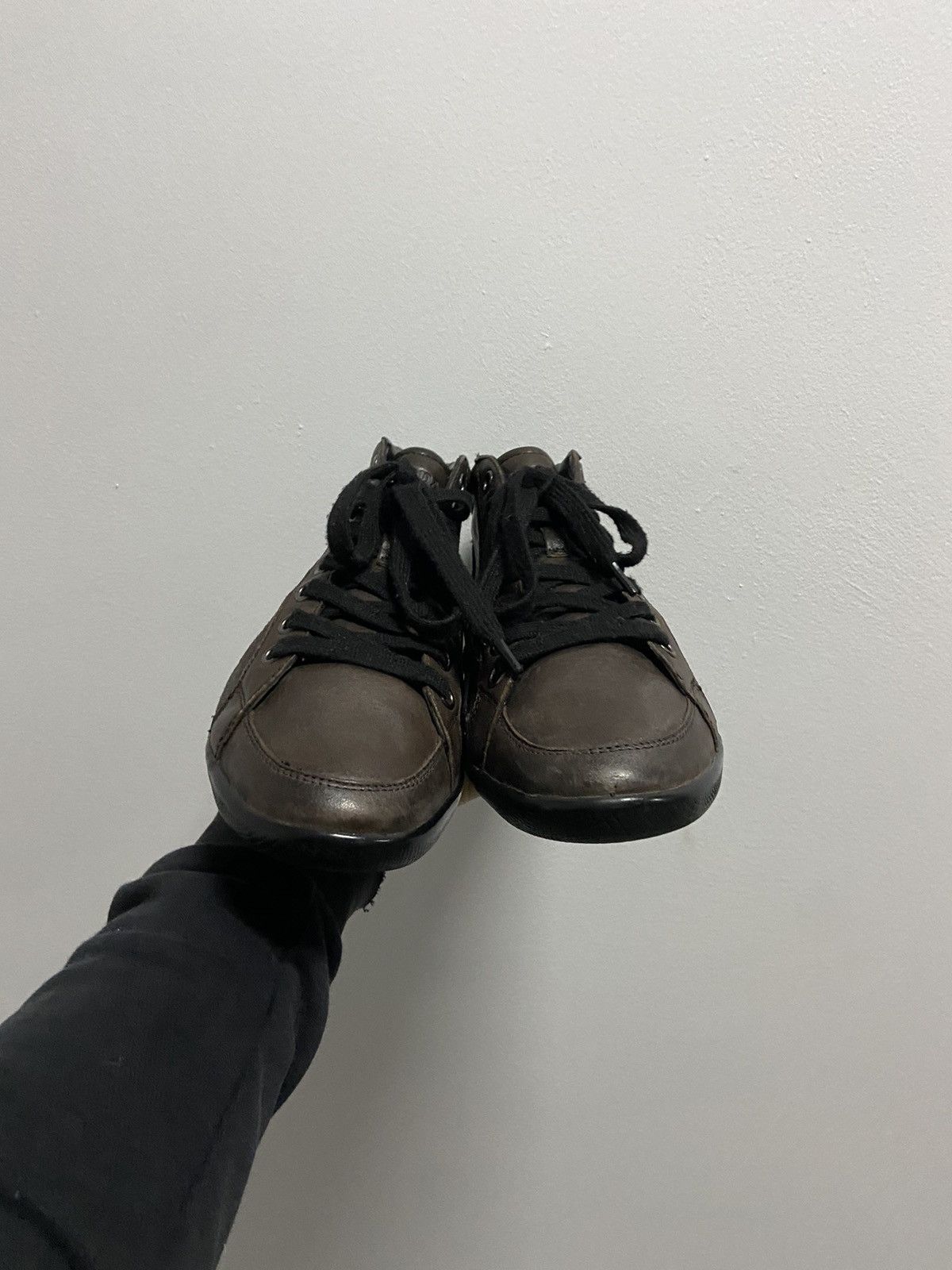 Prada × Vintage Prada Vintage Brown Shoes Luxury high sneakers logo Size US 8 / EU 41 - 3 Thumbnail