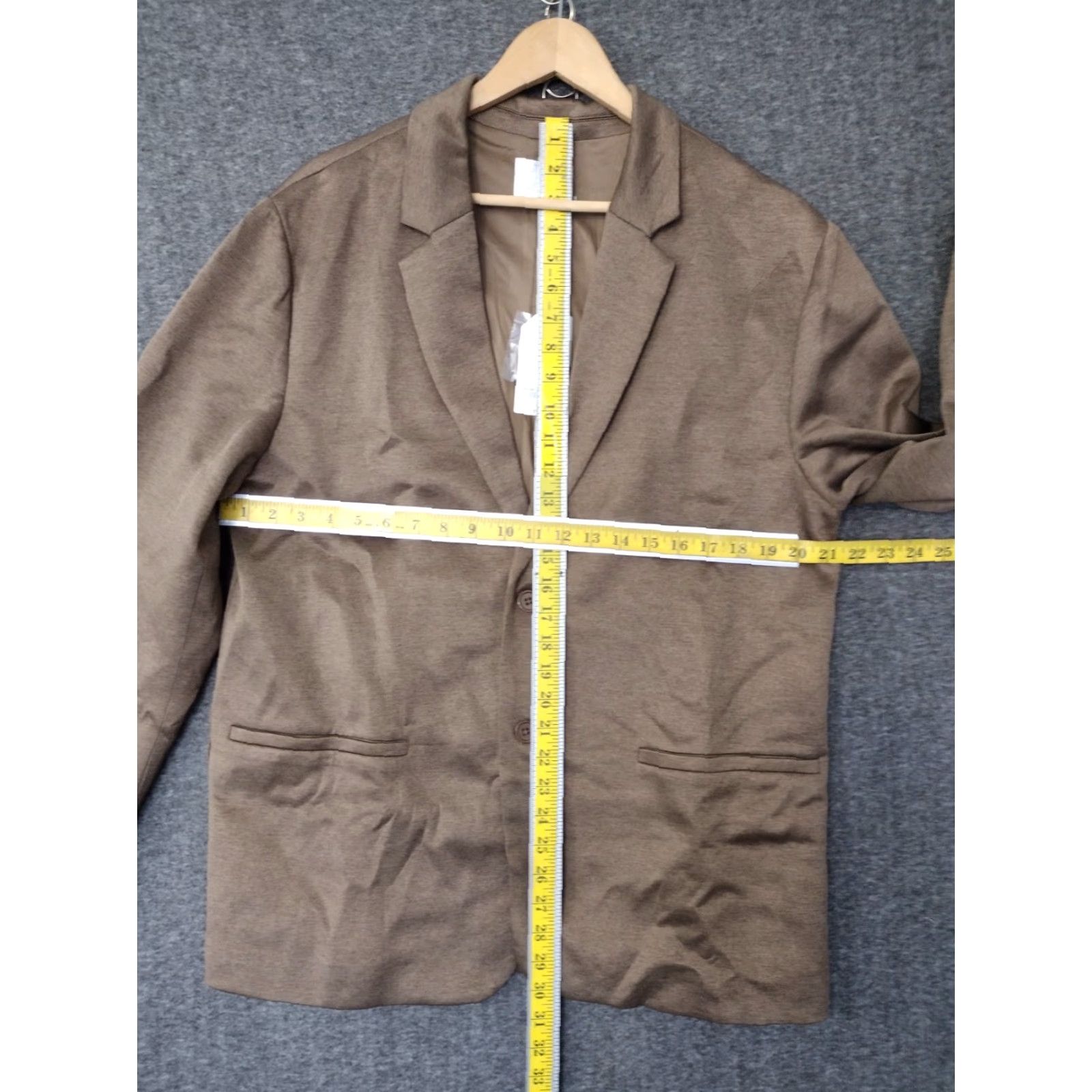 Vintage Stylus X LaDarius Campbell Blazer Jacket Regular 42 in Heather Warm Sand Men L Size 42R - 4 Thumbnail