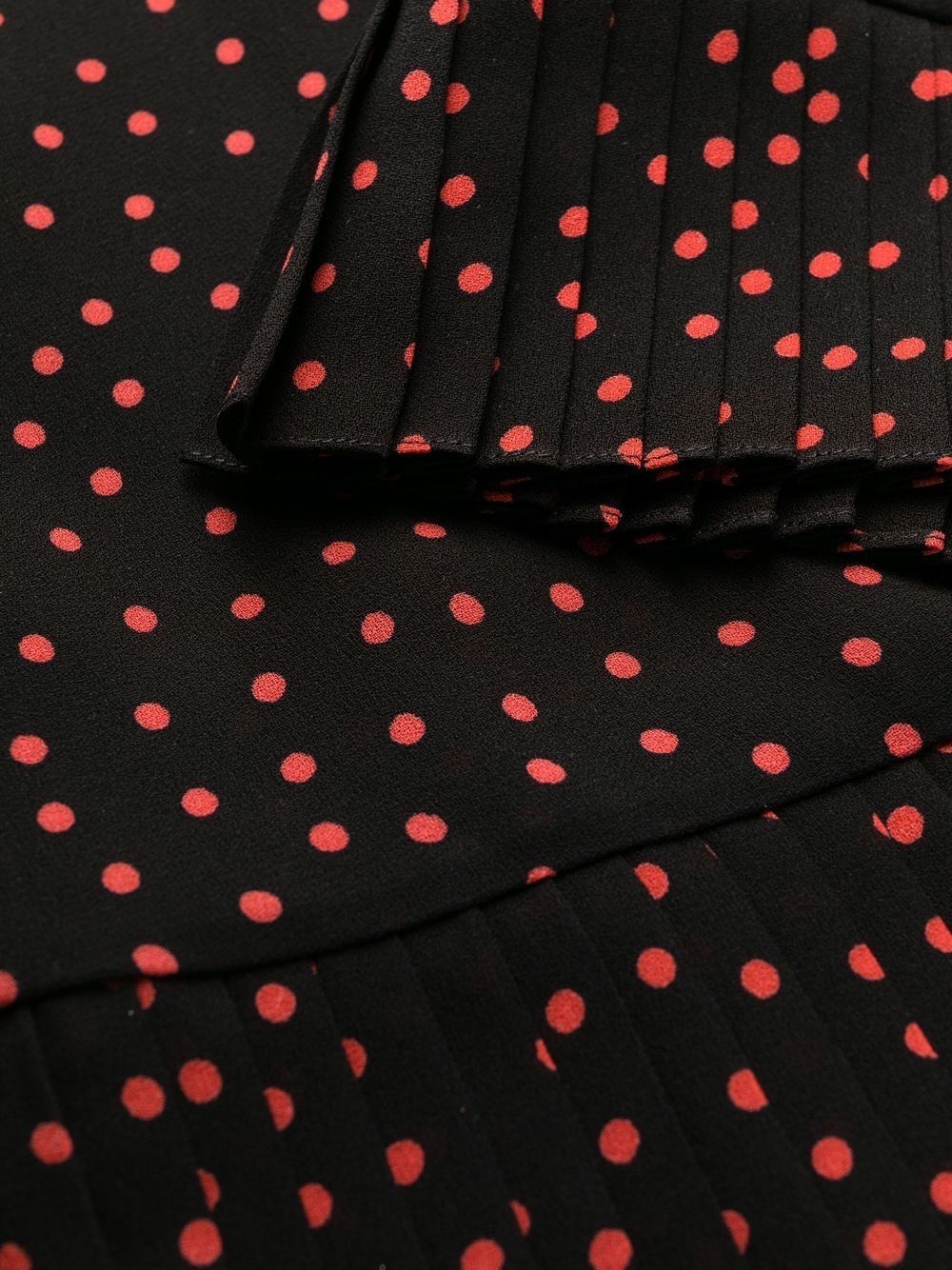 Saint Laurent Paris o1la1rc1a0425 683807 Robe Crepe Viscose Pois Mini Dress Size S / US 4 / IT 40 - 5 Thumbnail