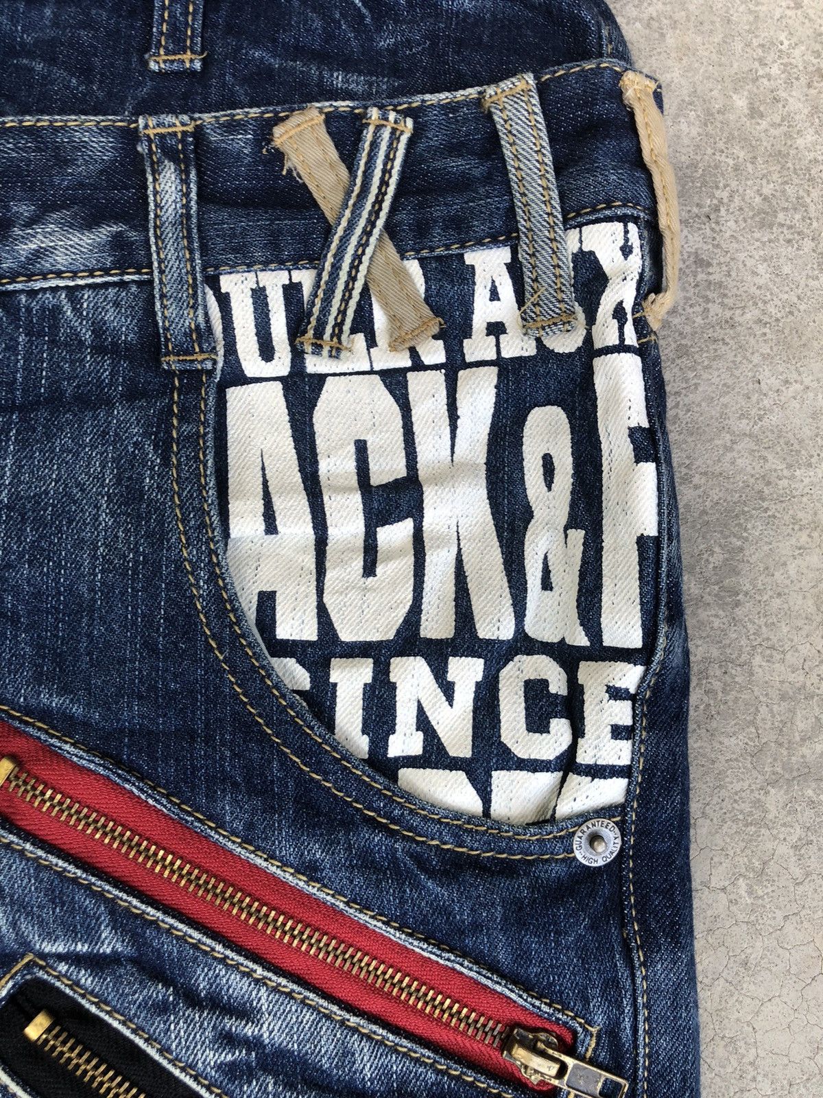 Hysteric Glamour Japanese Back & Forth Double Waist Distressed Jeans Size US 33 - 8 Thumbnail