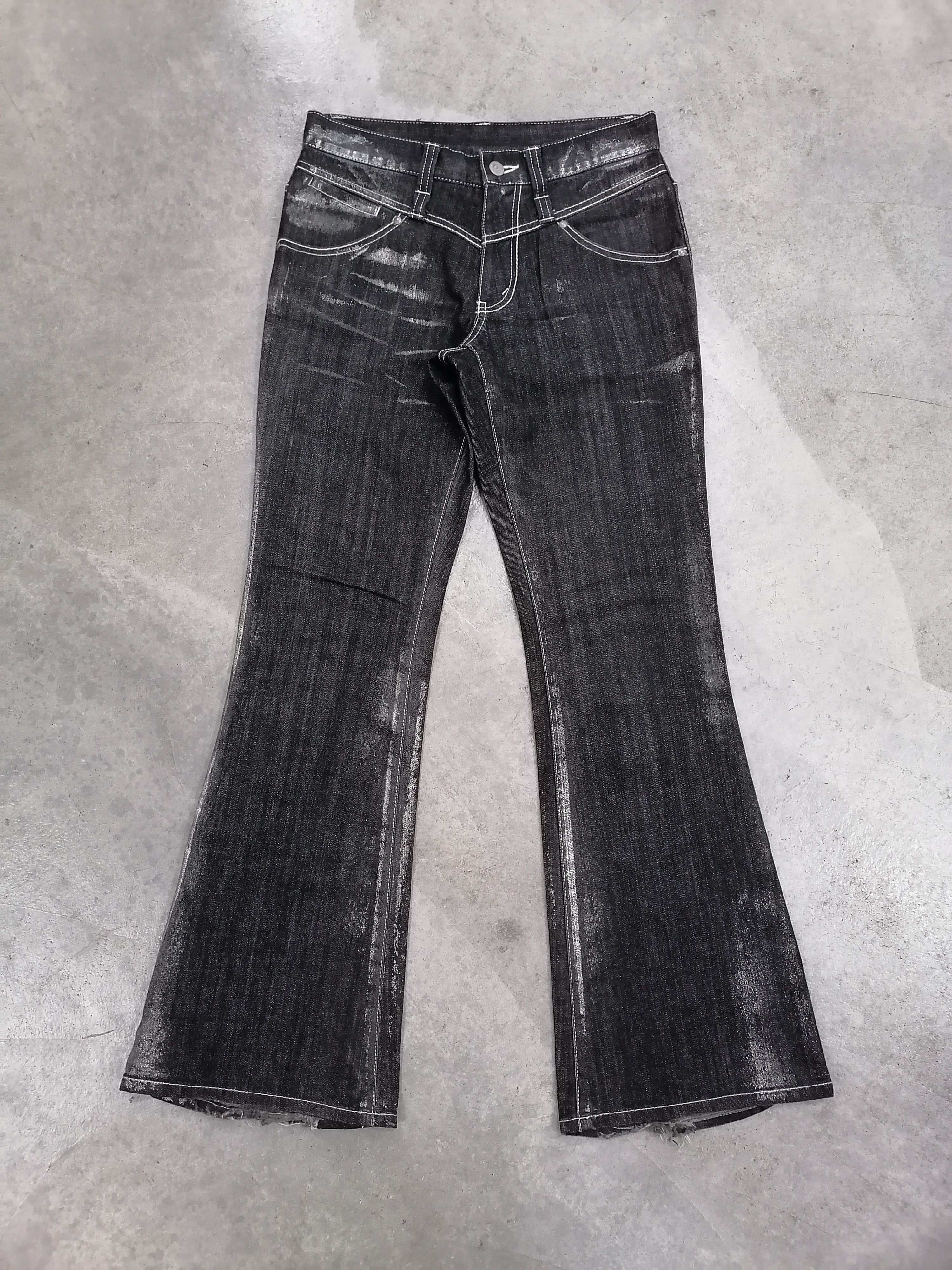 Japanese Brand × Tornado Mart Flare Jeans Splattered Tornado Mart Denim Pants Size US 28 / EU 44 - 3 Thumbnail