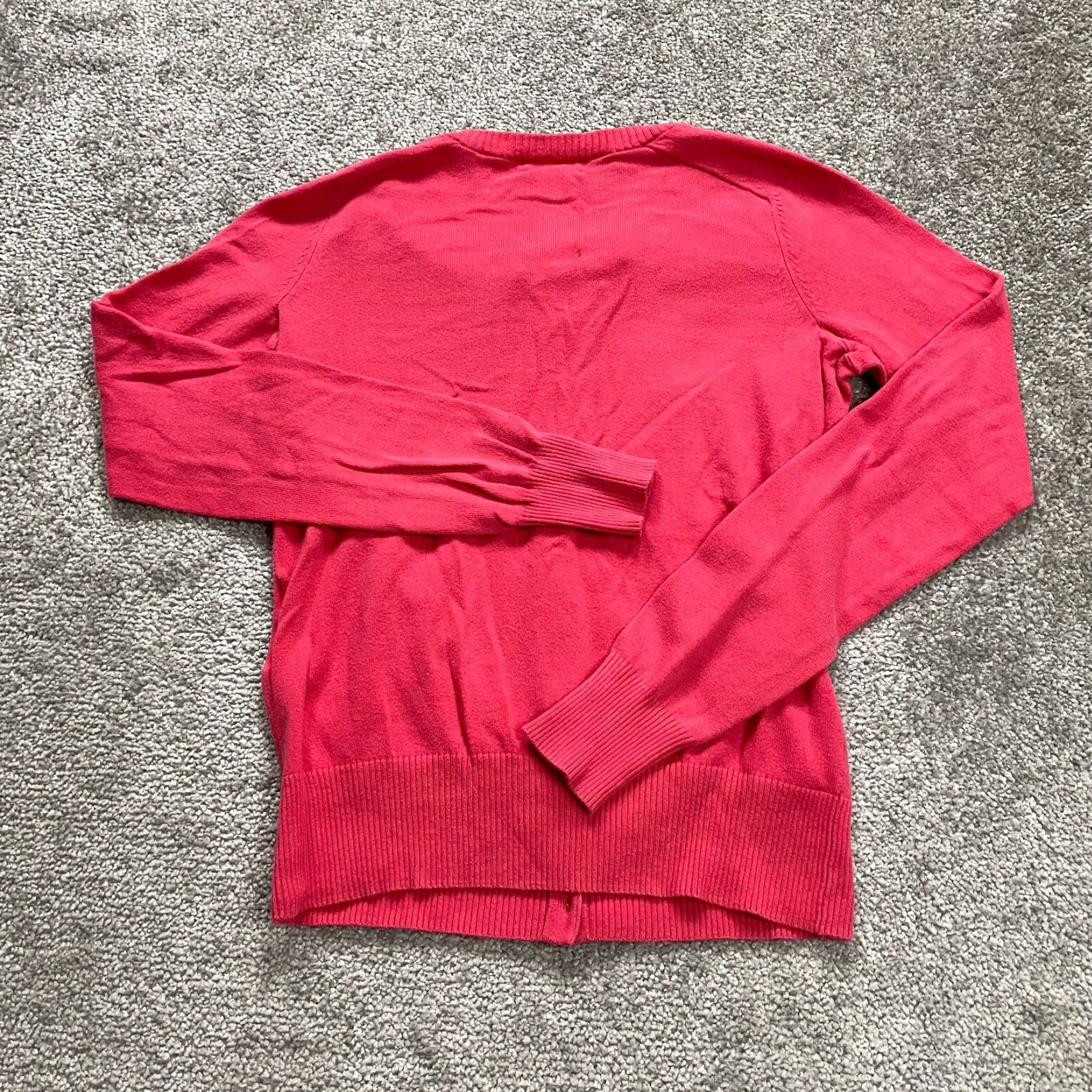 Lands' End Lands' End Cardigan Sweater Women XXS Red Button Down Knit Raglan Long Sleeve Casual Lightweight Size XXS / US 00 / IT 34 - 2 Thumbnail