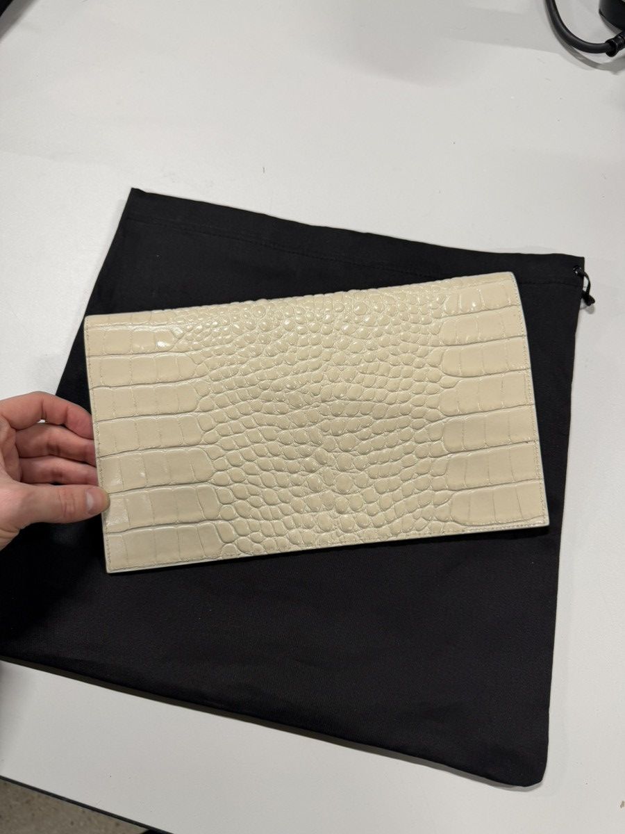 Saint Laurent Paris Saint Laurent Uptown Croco Leather Pouch NEW 900$ Size ONE SIZE - 4 Thumbnail
