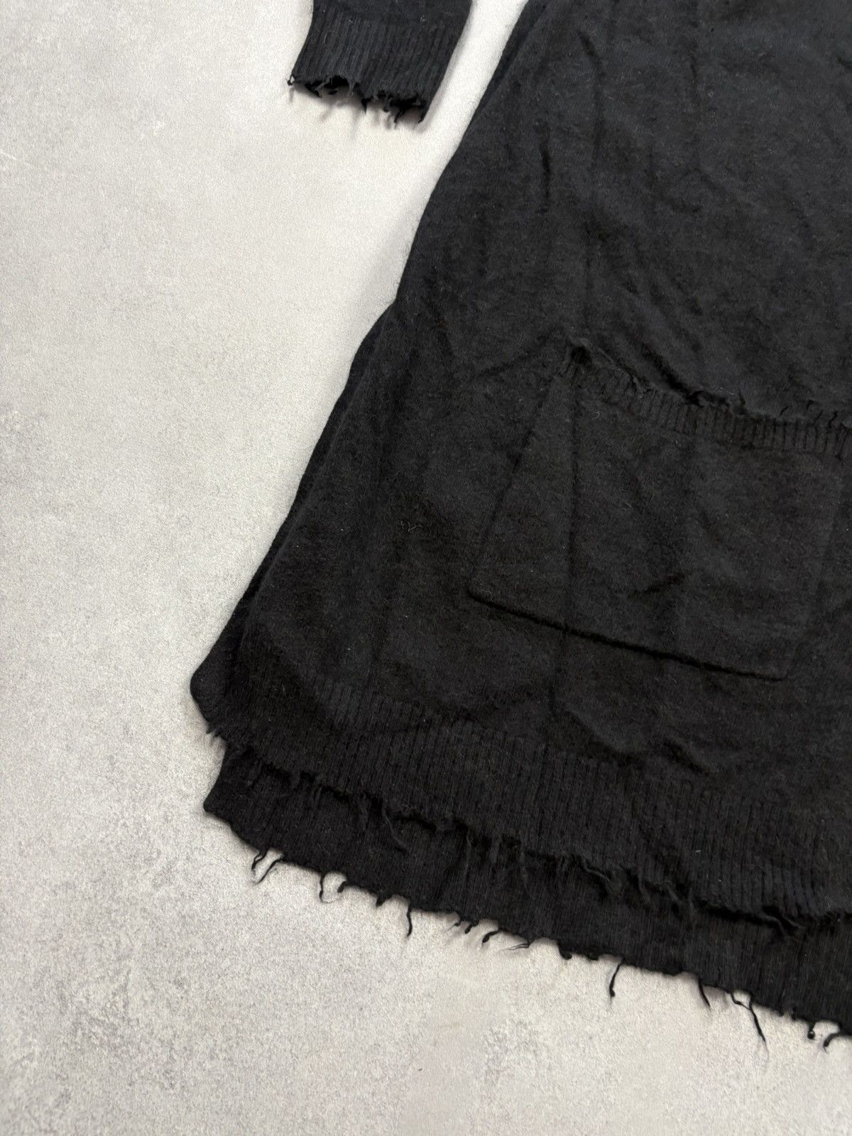 Rundholz Rundholz Dip Black Hooded Wool Blend Distressed Cardigan Size S / US 4 / IT 40 - 5 Thumbnail
