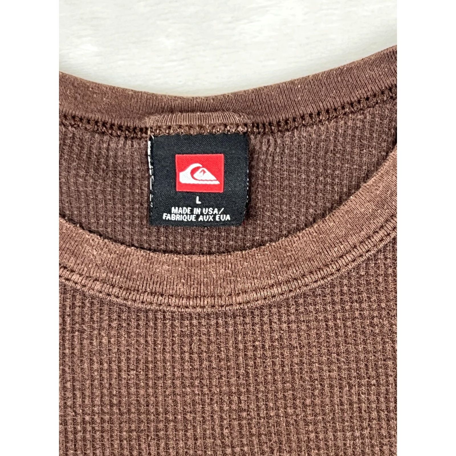 Quiksilver VINTAGE Quiksilver Shirt Long Sleeve Mens L Brown Thermal Surf Logo Y2K Size US L / EU 52-54 / 3 - 3 Thumbnail