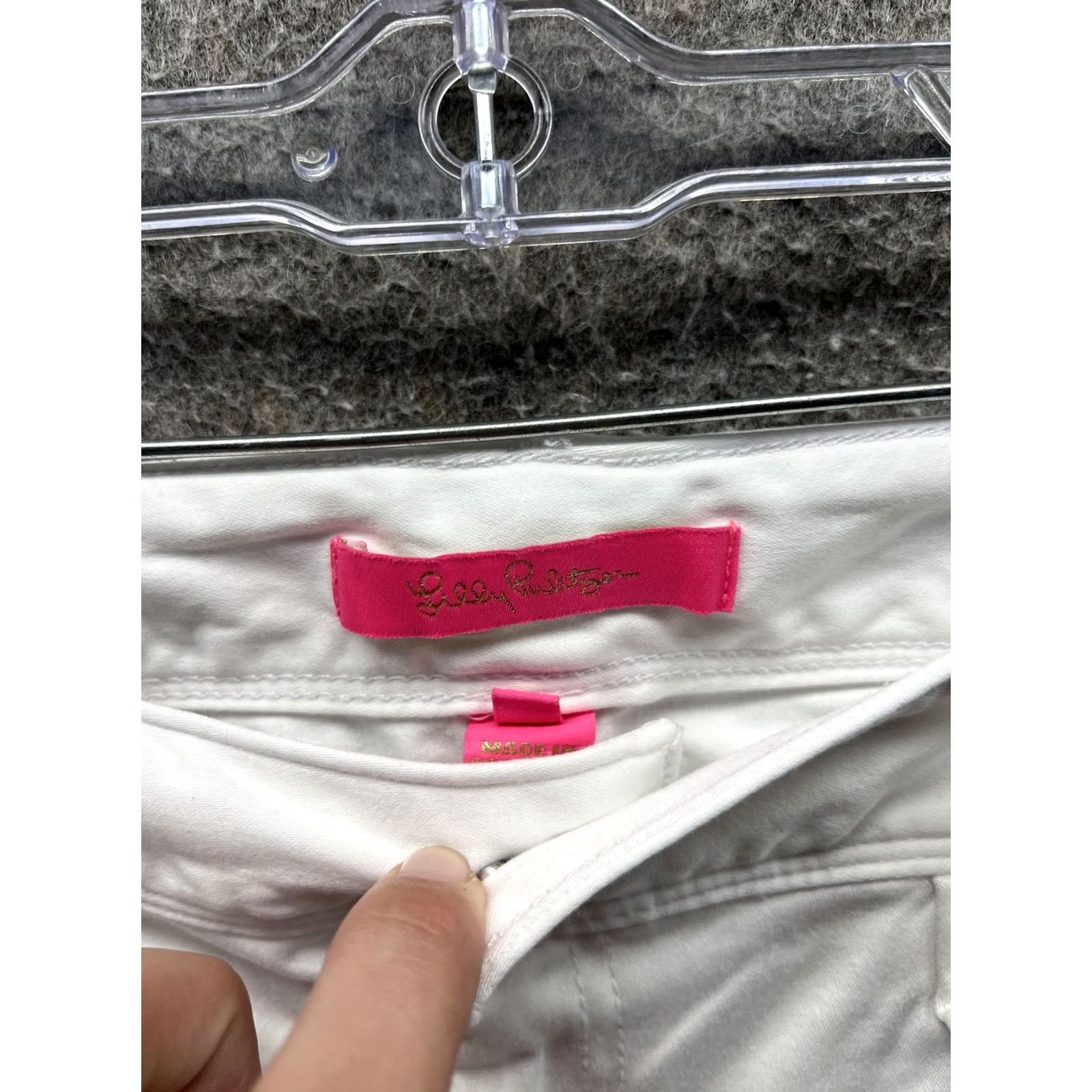 Lilly Pulitzer Lilly Pulitzer Jeans Womens 10 White Skinny Pearl Studded Denim Ankle Pants Slim 5-Pocket White Womens Jeans Size 32" / US 10 / IT 46 - 7 Thumbnail