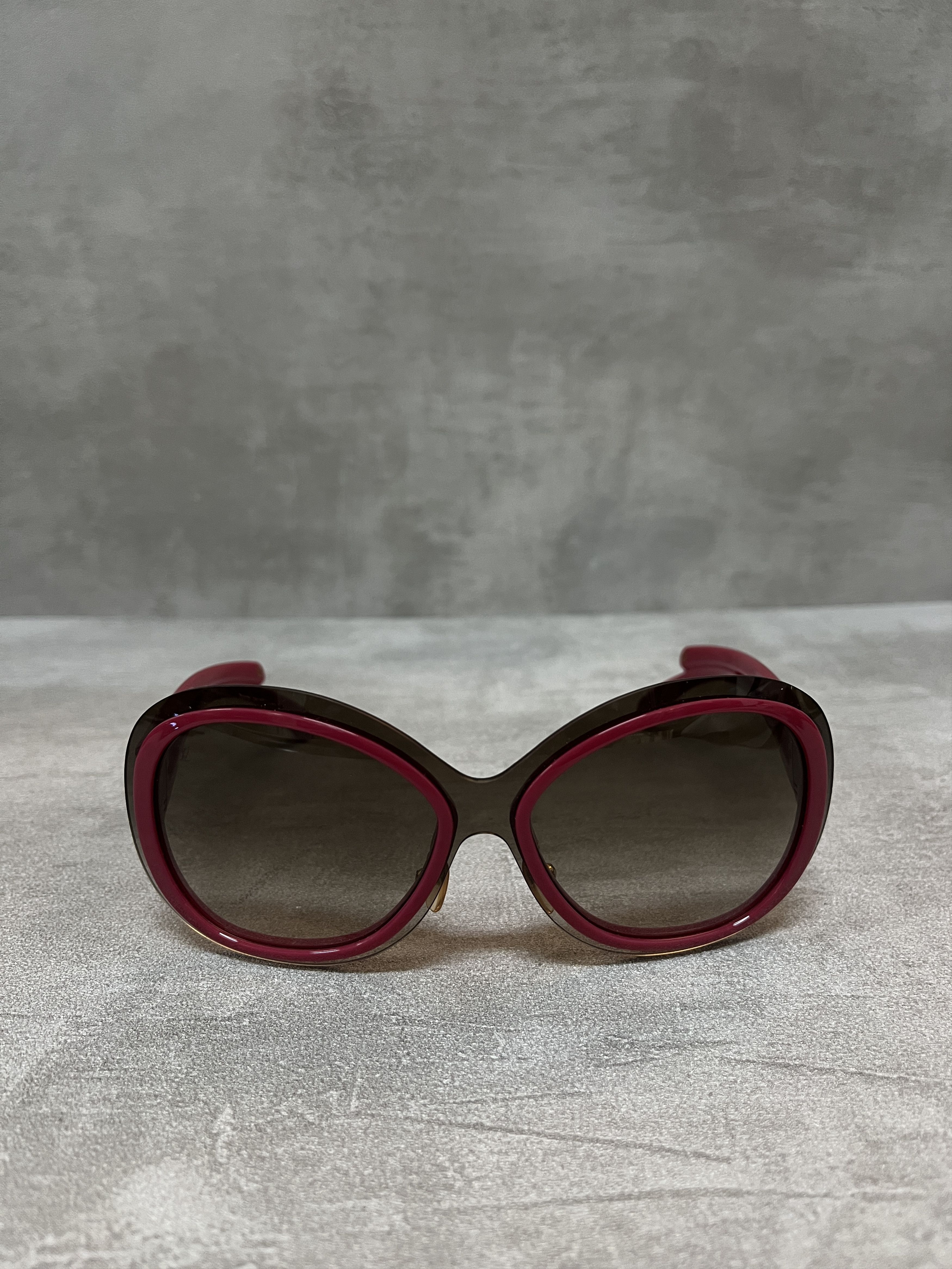 Louis Vuitton Burgundy Glasses With Gold Logo Details And Shaded Lens Size ONE SIZE - 2 Thumbnail