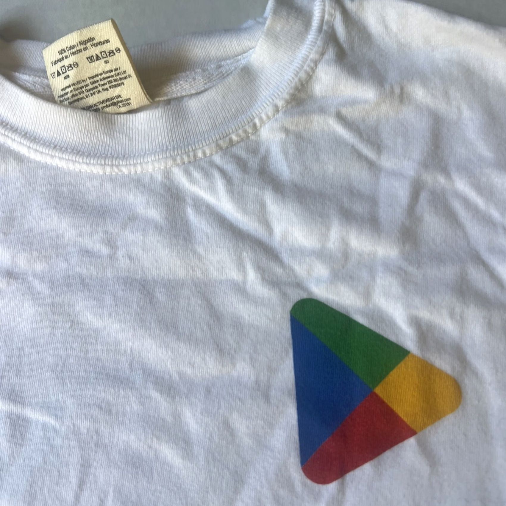 Vintage Google Play Store Go Play Shirt Adult Small White Graphic Tee Unisex 100% Cotton Astro Boy Logo Size US S / EU 44-46 / 1 - 2 Thumbnail