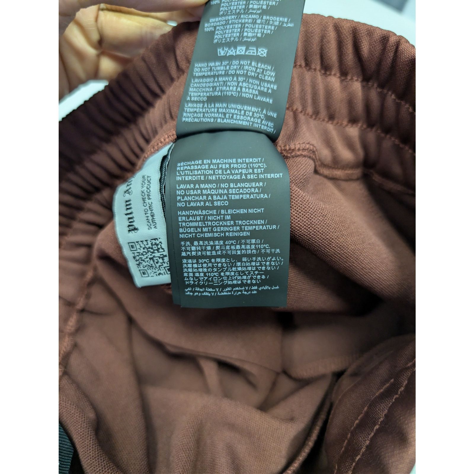 Palm Angels o1rshd1 Classic Logo Track Shorts in Burgundy / Off White Size US 34 / EU 50 - 17 Thumbnail