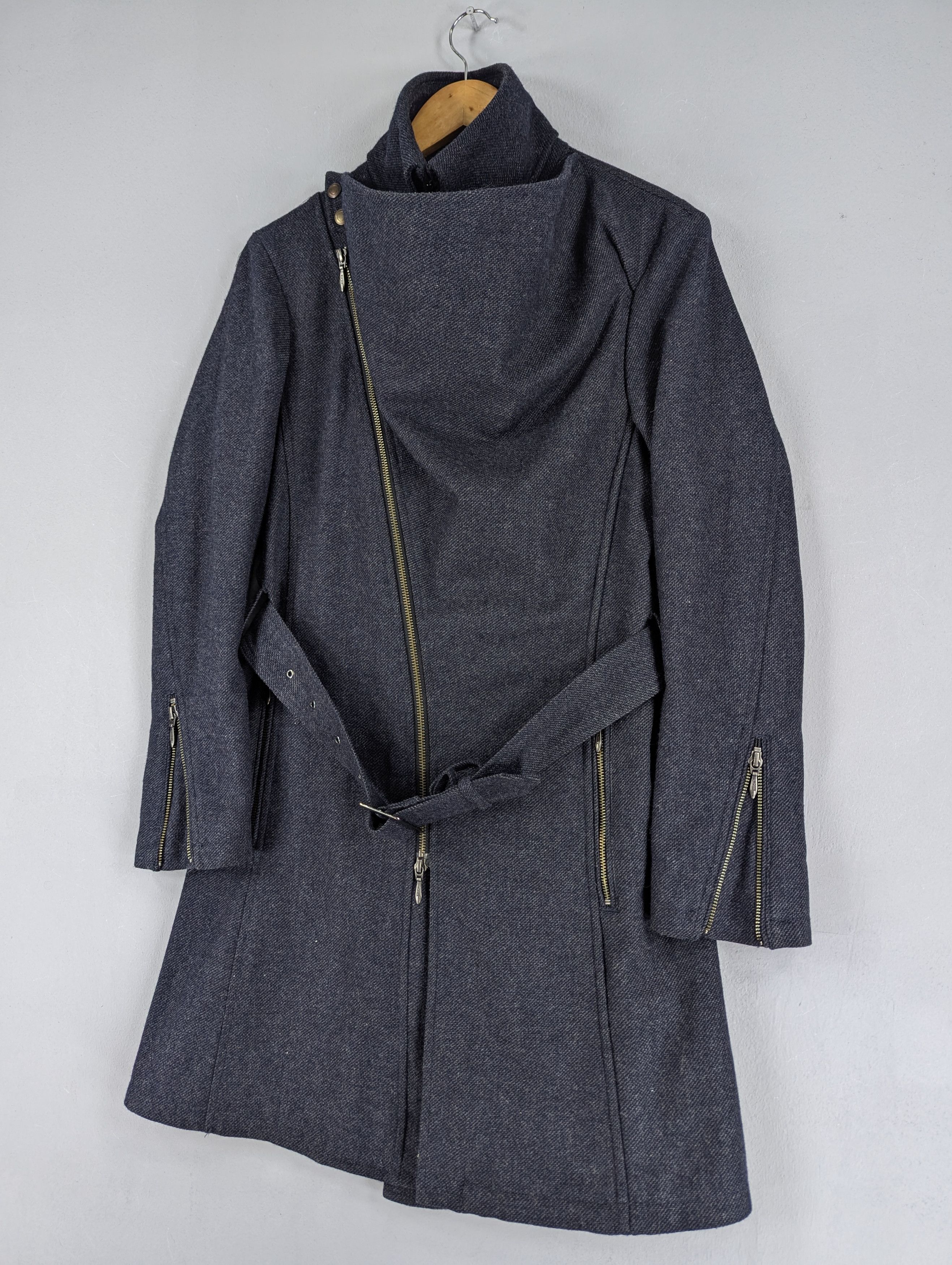 Tornado Mart JapaneseBrand Tornado Mart Wool Twill Drape Coat With Belted Size M / US 6-8 / IT 42-44 - 2 Thumbnail