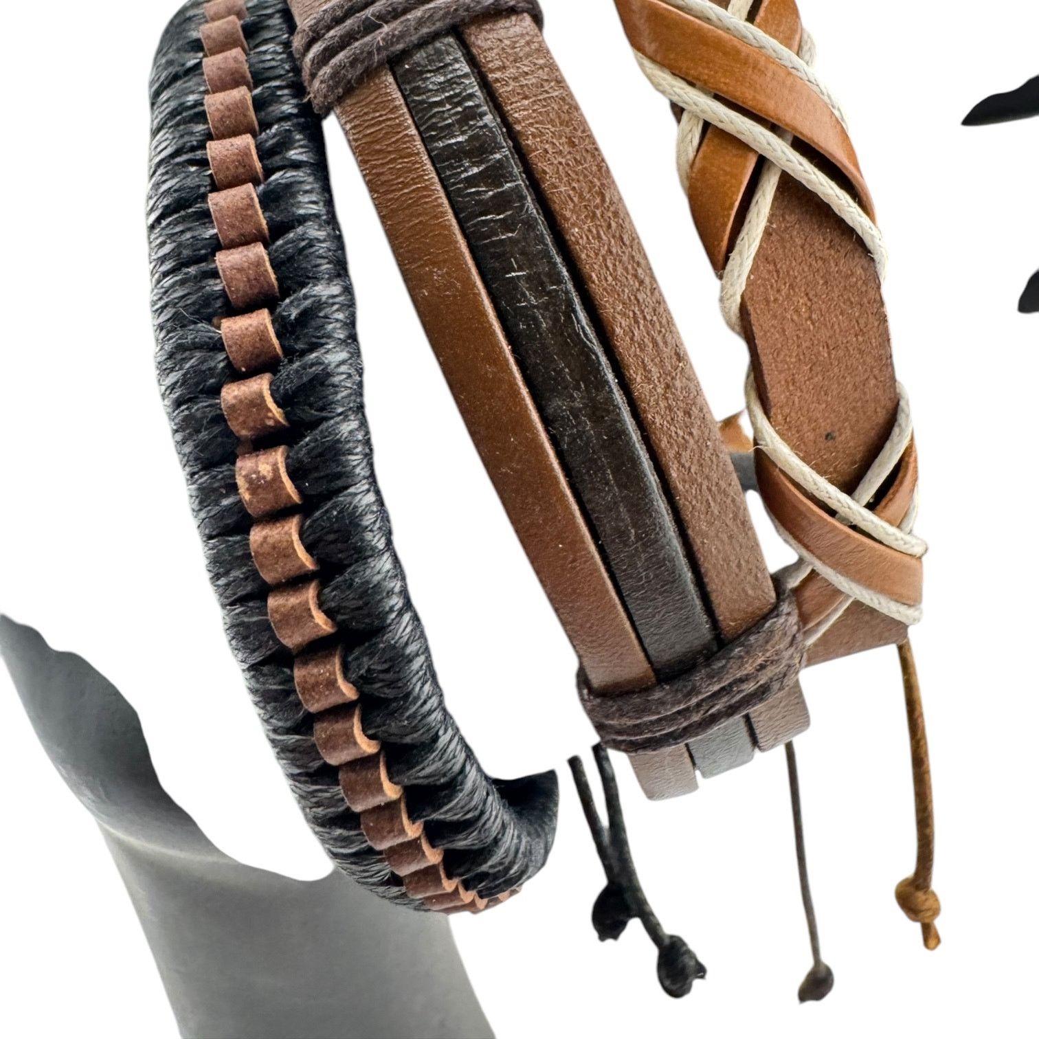 Other Trio of Shadows Braided Cuffs: Unisex. Adjustable. Untamed Size ONE SIZE - 2 Thumbnail