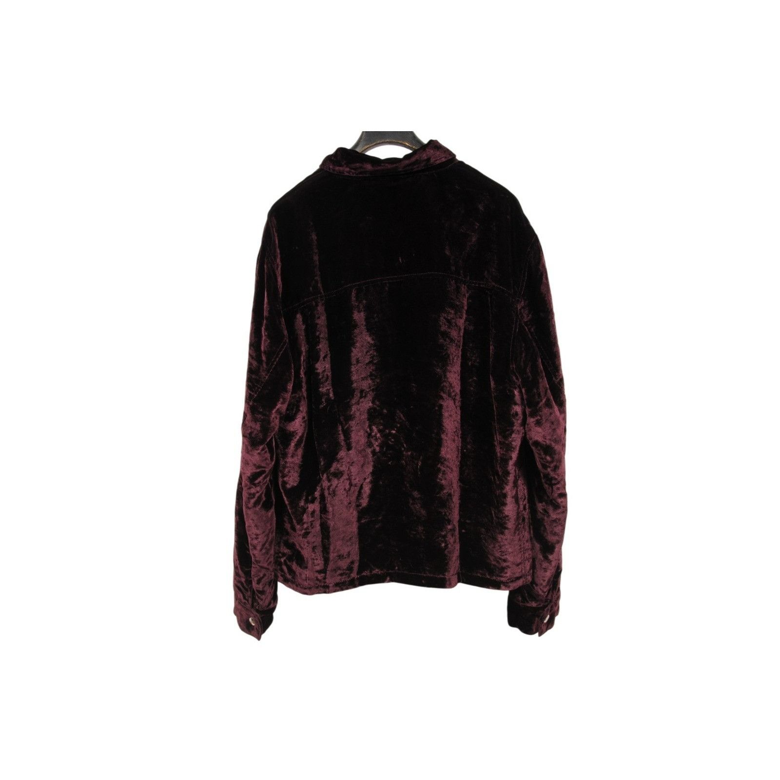 Enfants Riches Deprimes Zip Up Card Jacket Burgundy Velvet - 02692 Size US L / EU 52-54 / 3 - 2 Thumbnail
