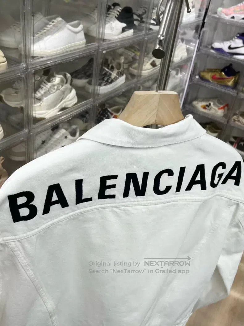 Balenciaga Letter Denim Jacket