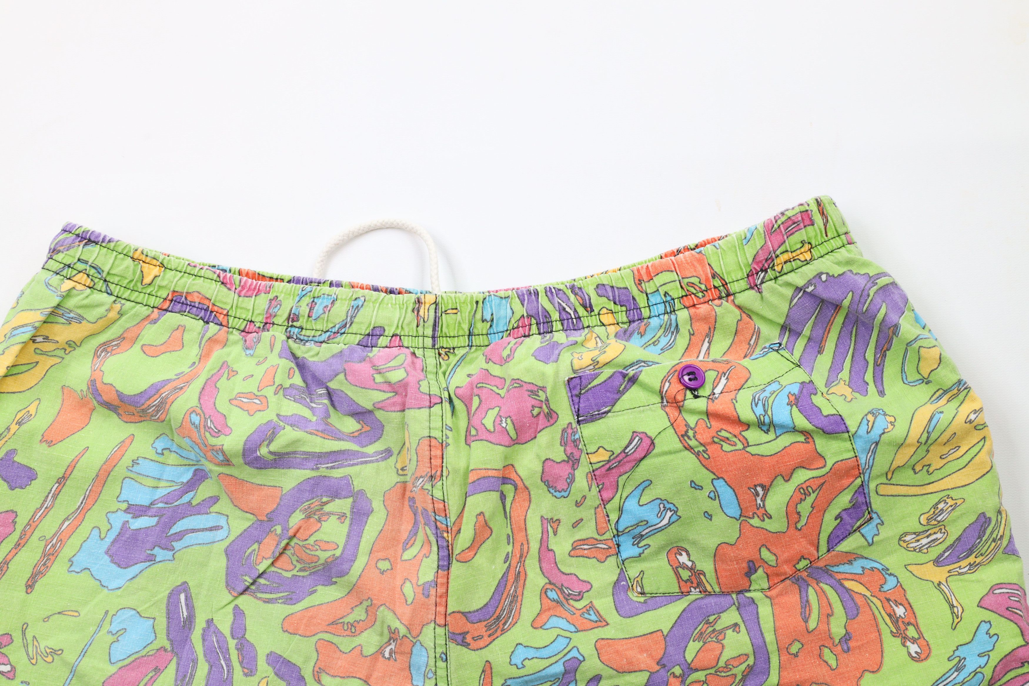 Vintage Vintage 90s Streetwear Rainbow Lined Shorts Swim Trunks Size US 36 / EU 52 - 10 Thumbnail