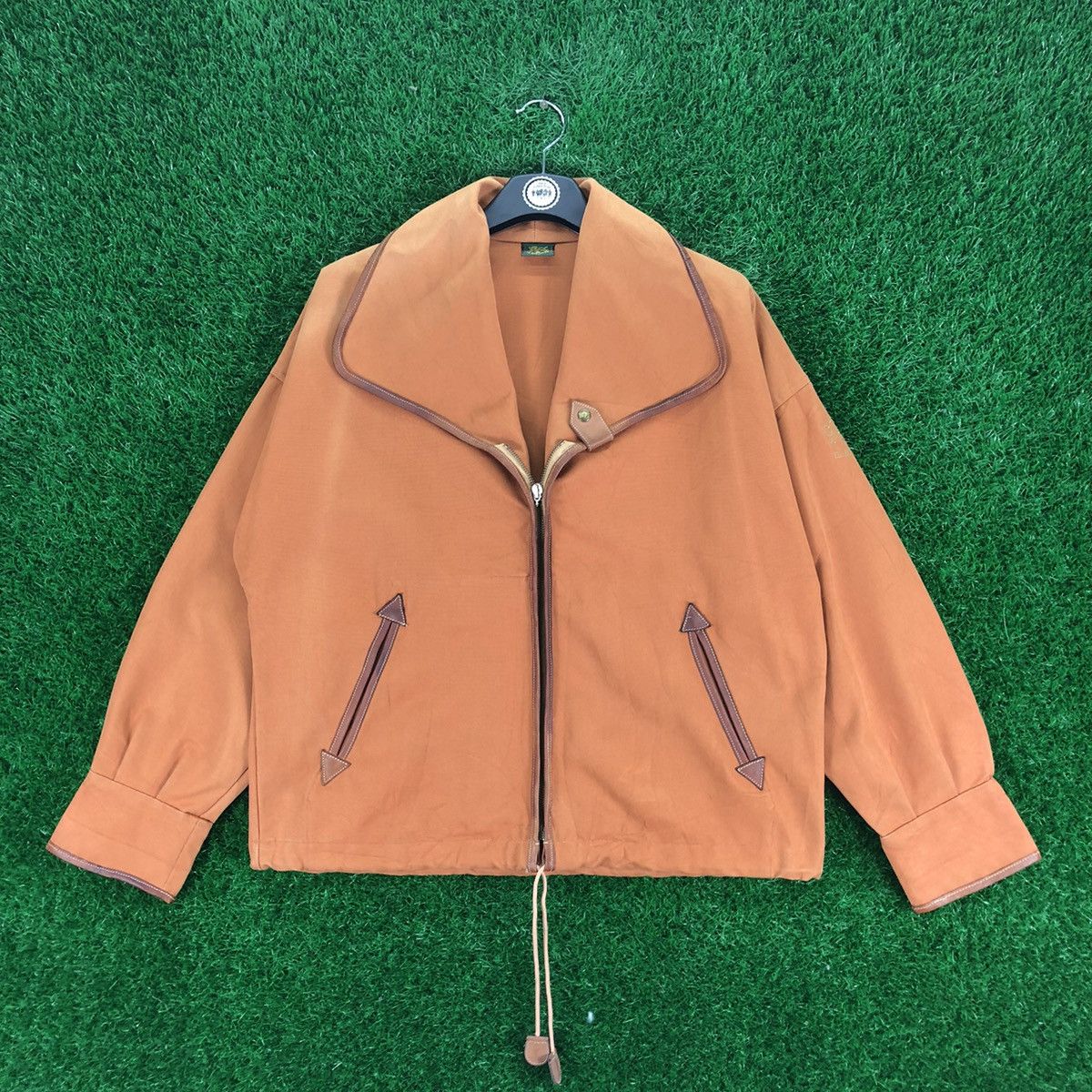 Il Bisonte Vintage IL Bisonte Zipper Jacket Duck Canvas Leather Size US S / EU 44-46 / 1 - 1 Thumbnail