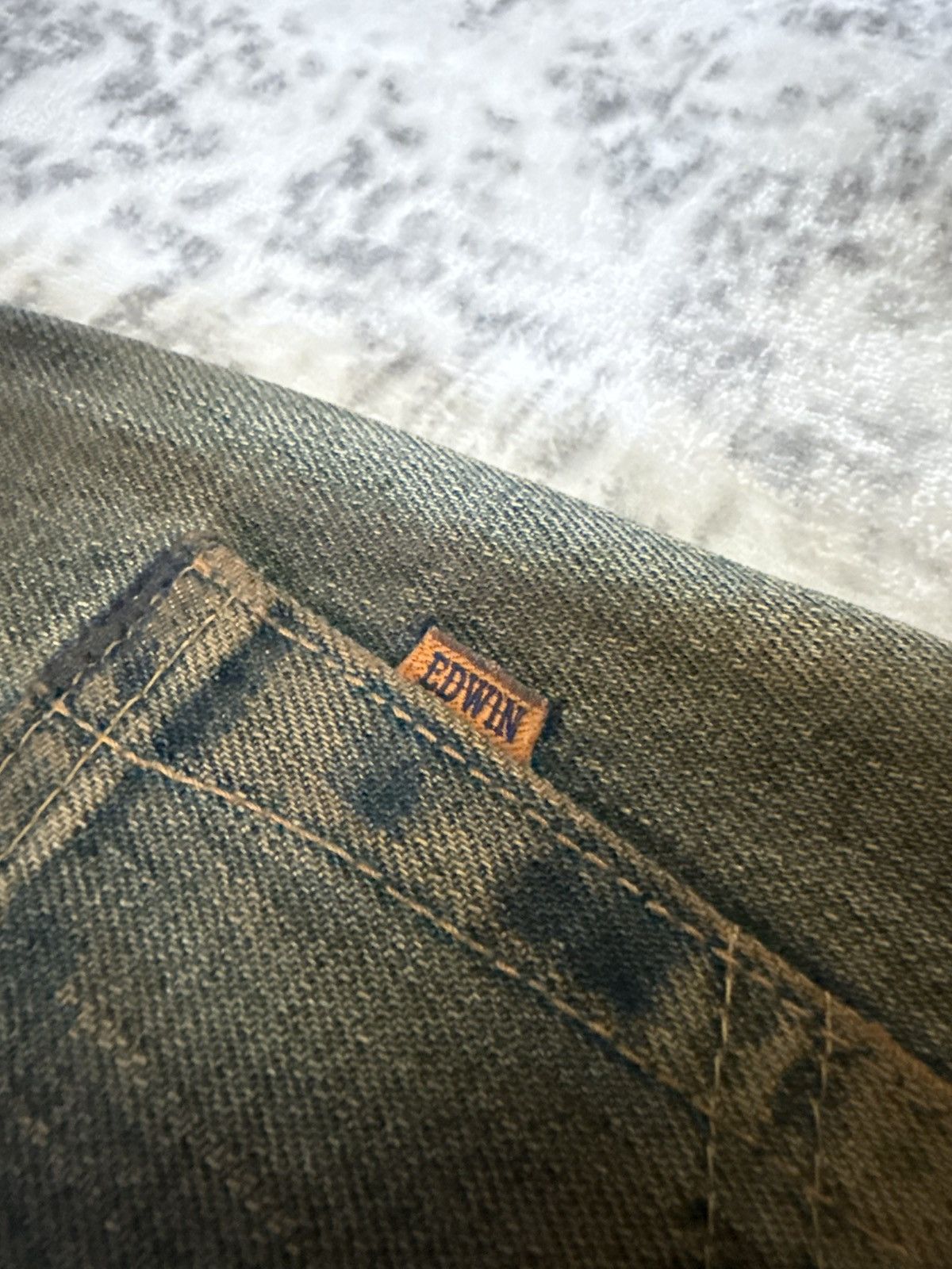 Edwin Vintage Edwin 505 Mud Wash Distressed Repaired Loose Jeans Size US 32 / EU 48 - 17 Thumbnail