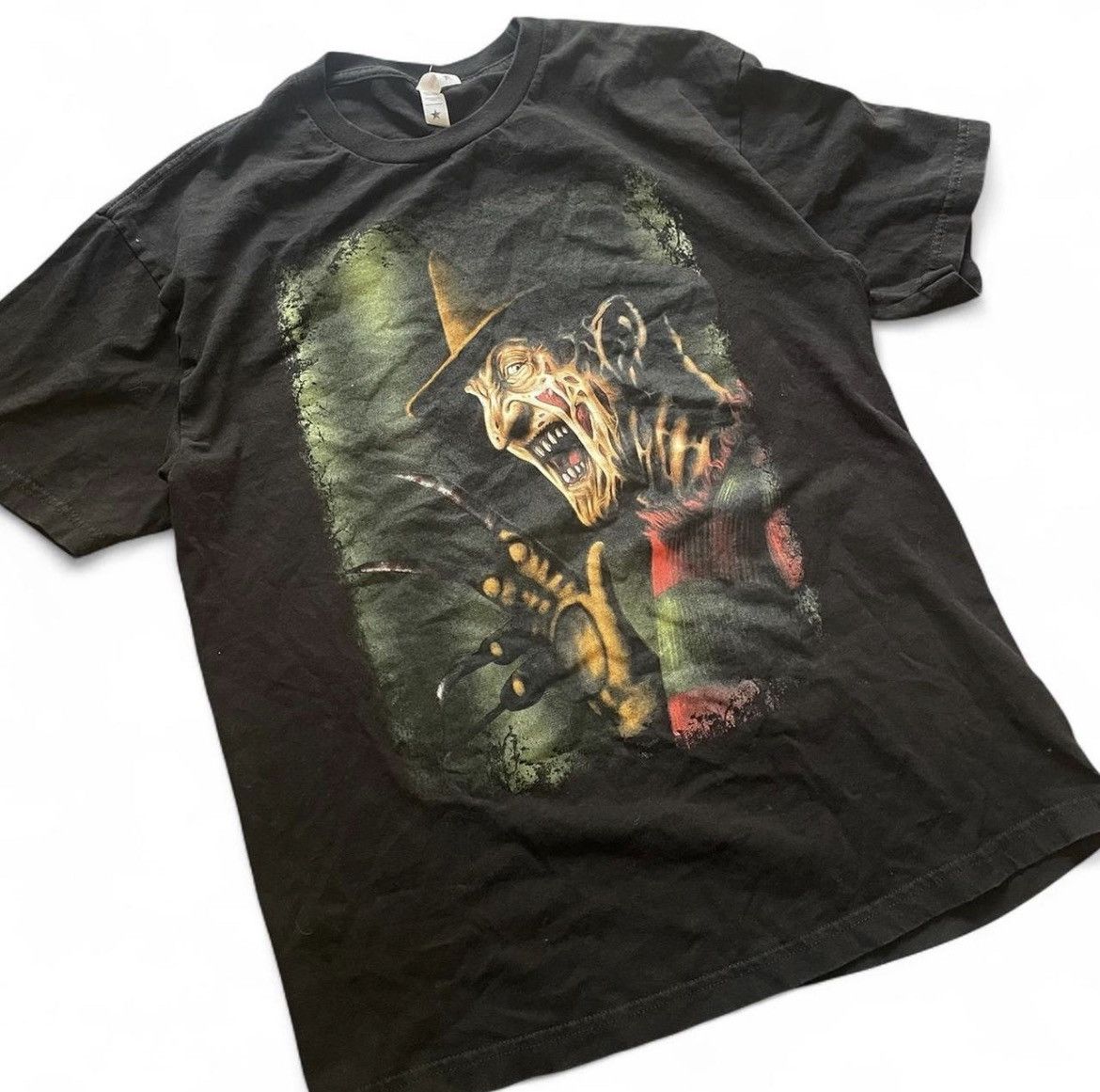 Vintage Vintage Black Freddy Krueger single stitch cotton tee Size US L / EU 52-54 / 3 - 1 Thumbnail