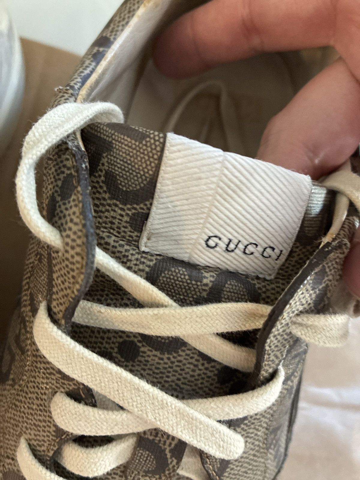 Gucci Gucci 100 Rhyton Sneaker 'Beige Monogram' Size US 11 / EU 44 - 6 Thumbnail