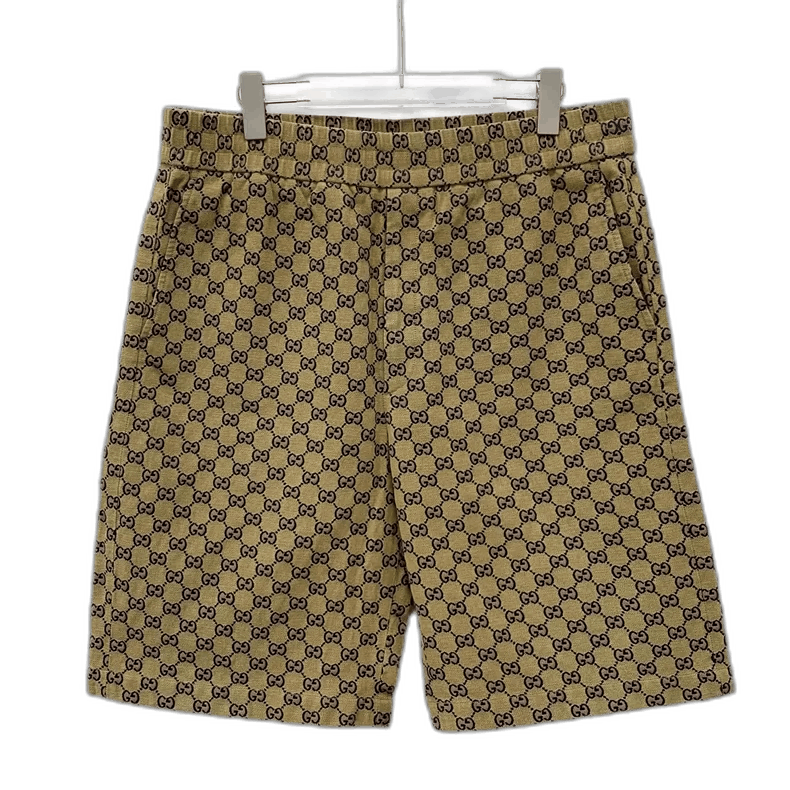 Gucci Brown Logo Print Casual Shorts-2505