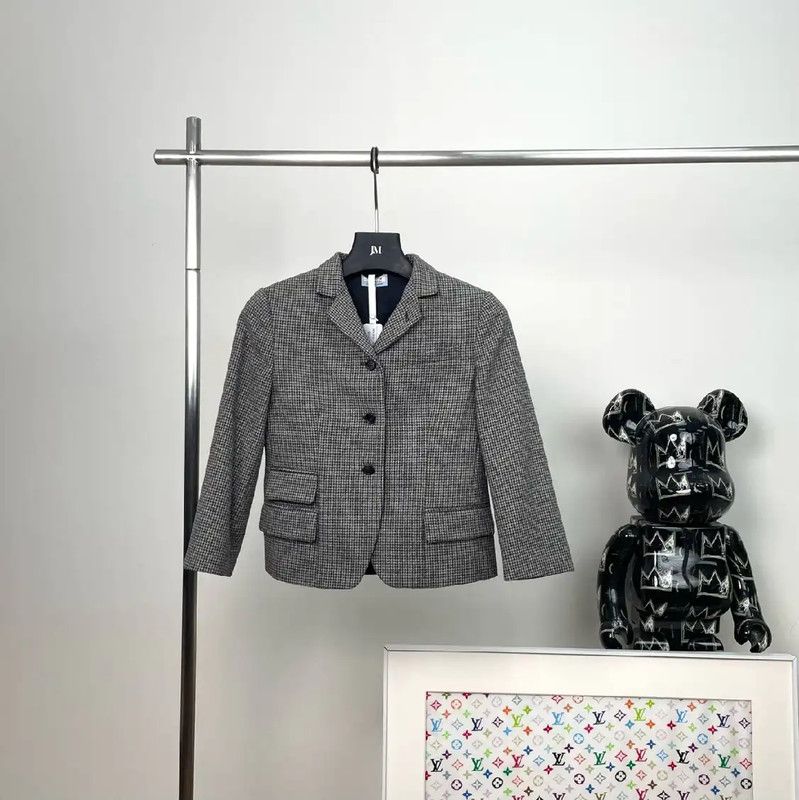 Miu Miu Miu Miu Women's Grey Wool Jacket 0089 Size L / US 10 / IT 46 - 1 Thumbnail