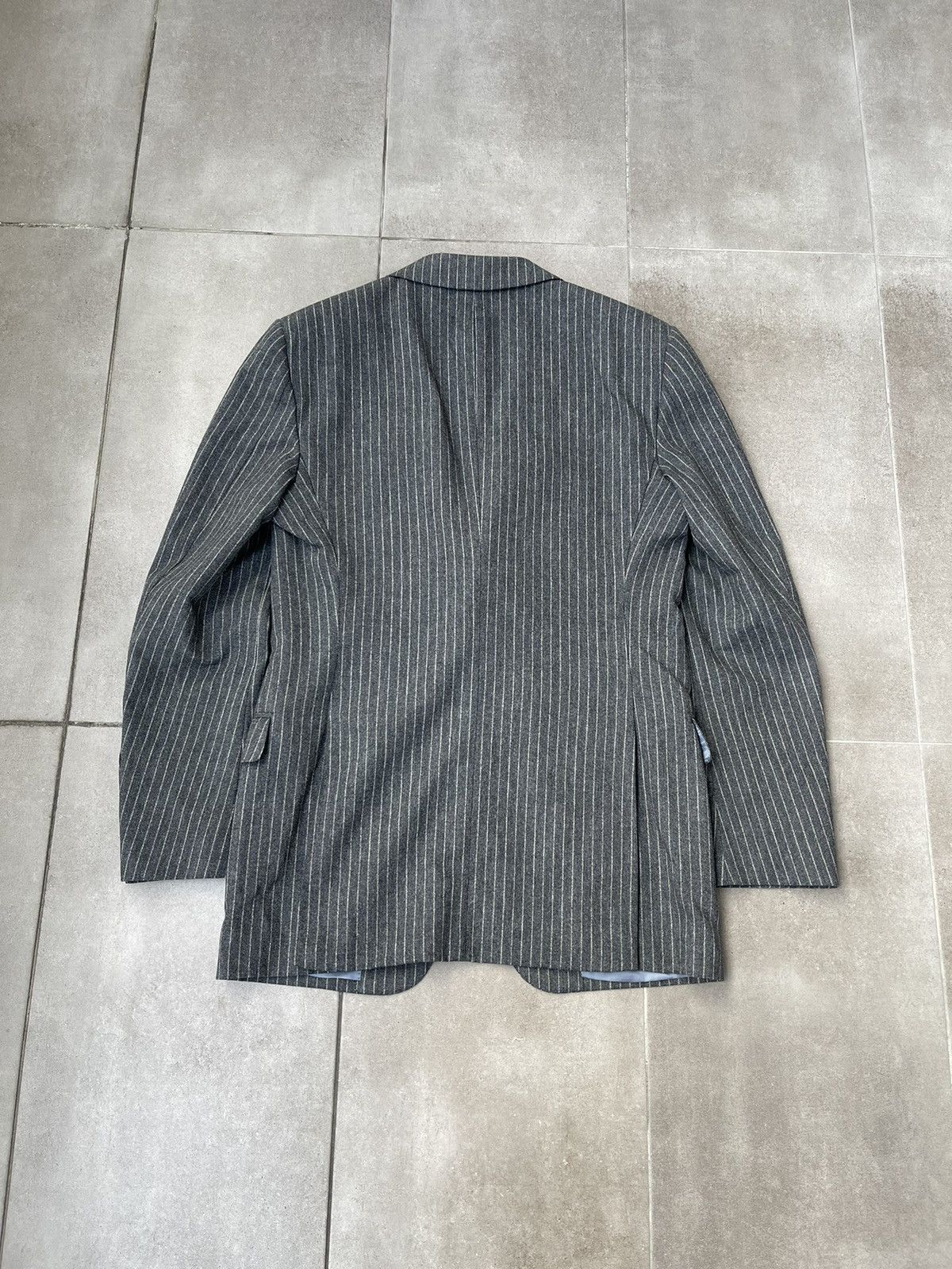 Suitsupply SS12 Suitsupply White Striped Grey Wool Casual Blazer Size 42S - 10 Thumbnail