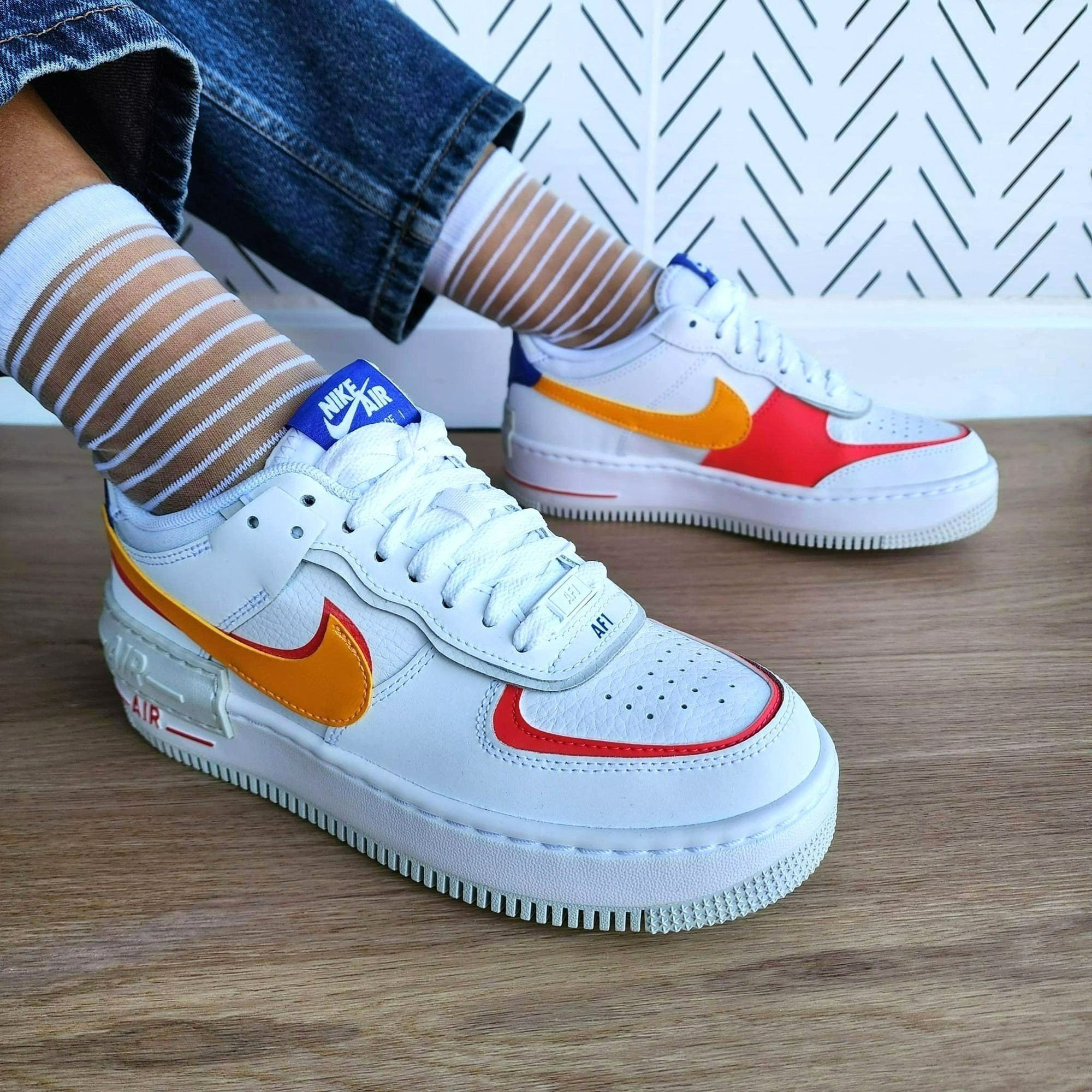 image of Nike Air Force 1 Shadow 8 Women Shoes Dz1847-100 Sneakers in White
