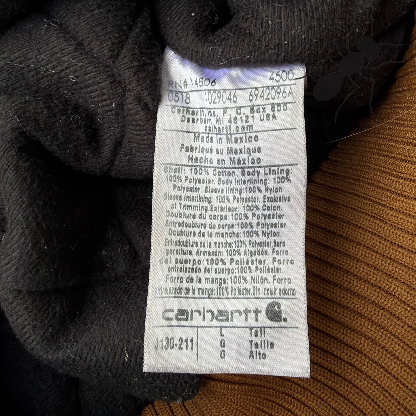 Carhartt × Vintage Carhartt J130 brown hooded work wear jacket Size US L / EU 52-54 / 3 - 5 Thumbnail