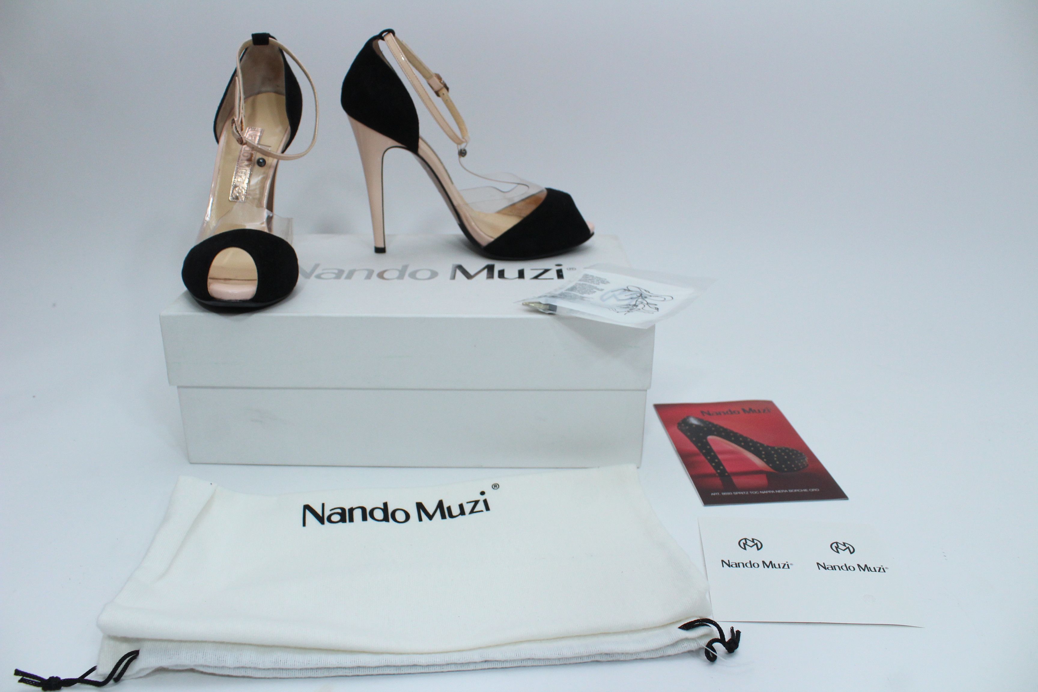 Other Nando Muzi Clear Detail Suede Sandals Size 37 Size US 7 / IT 37 - 2 Thumbnail