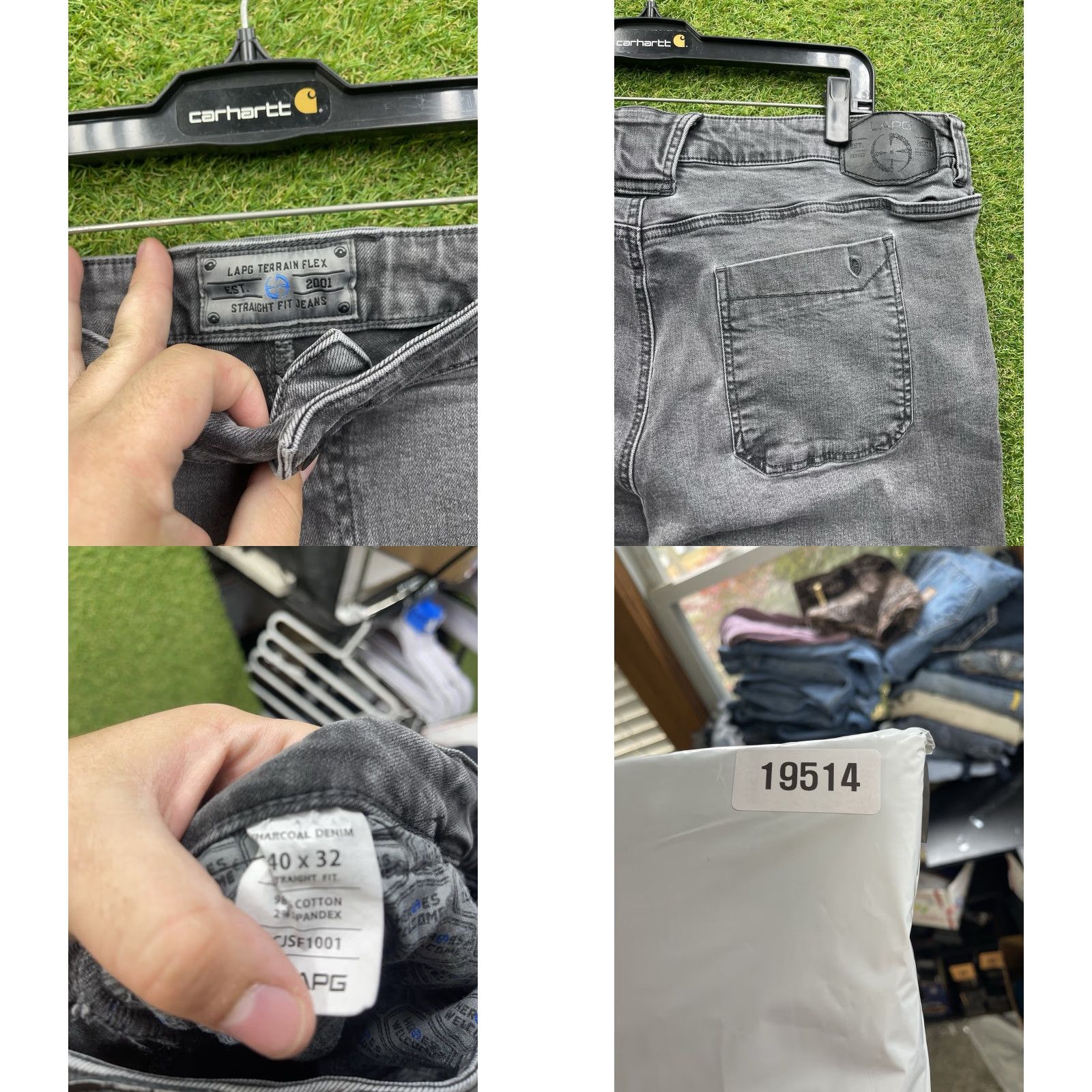 Denime LAPG Terrain Flex Jeans Mens 40x32 Slim Fit Straight Leg Denim Jeans Casual Size US 40 / EU 56 - 8 Thumbnail