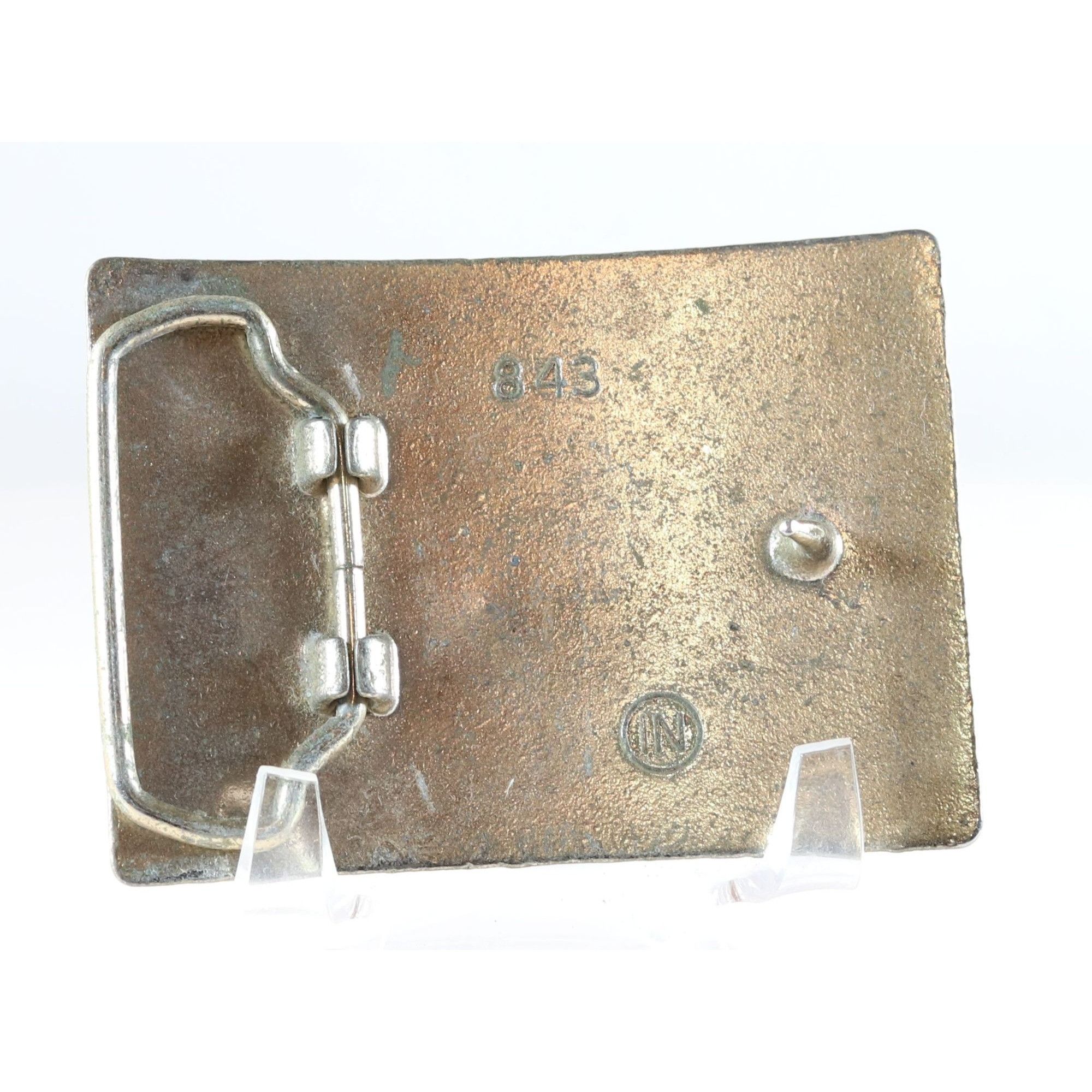 Vintage Belt Buckle Kentucky Vintage Solid Metal and Leather Buckle Size ONE SIZE - 3 Thumbnail