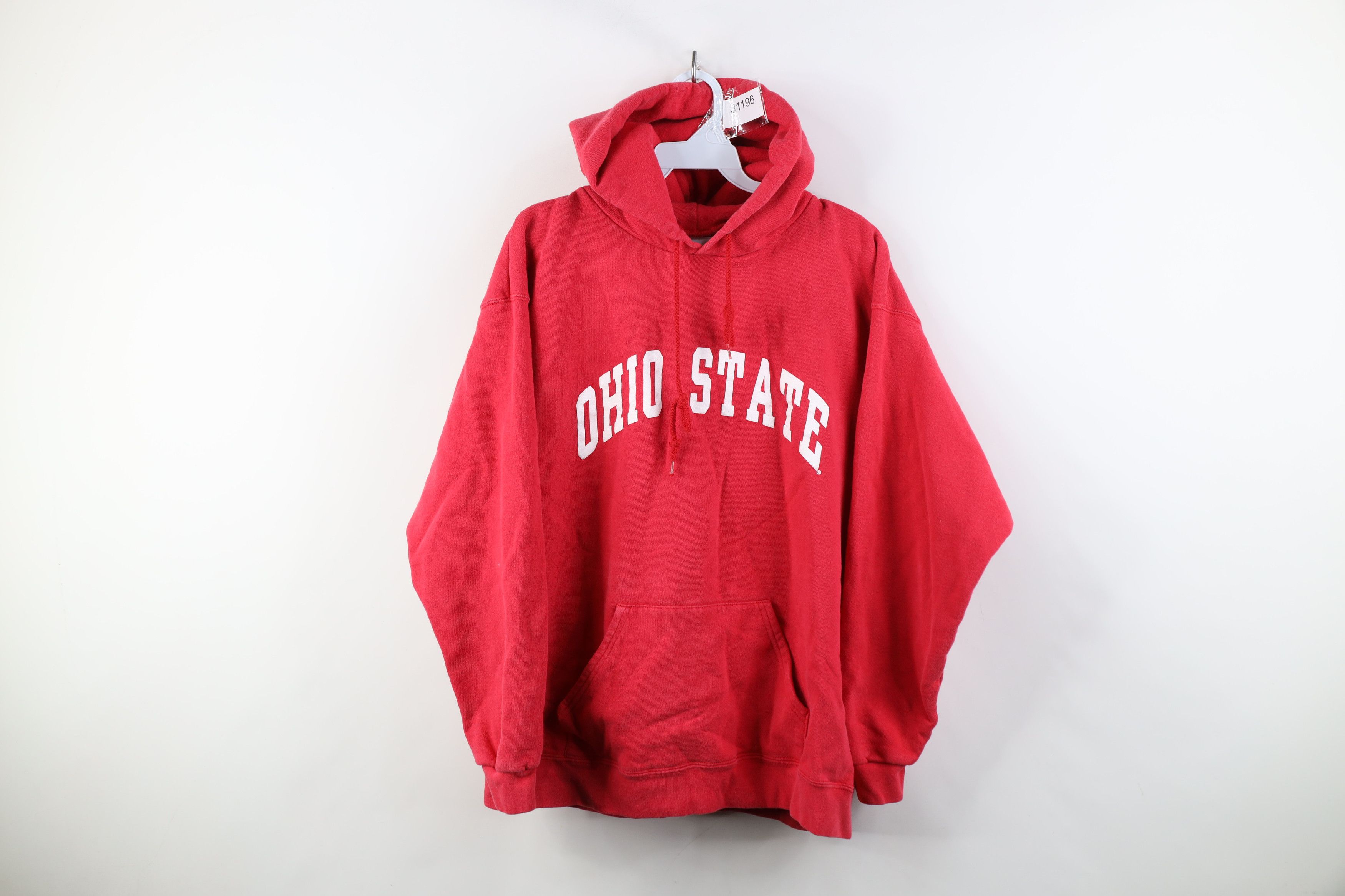 Vintage Vintage 90s Ohio State University Hoodie Sweatshirt Red Size US M / EU 48-50 / 2 - 1 Thumbnail