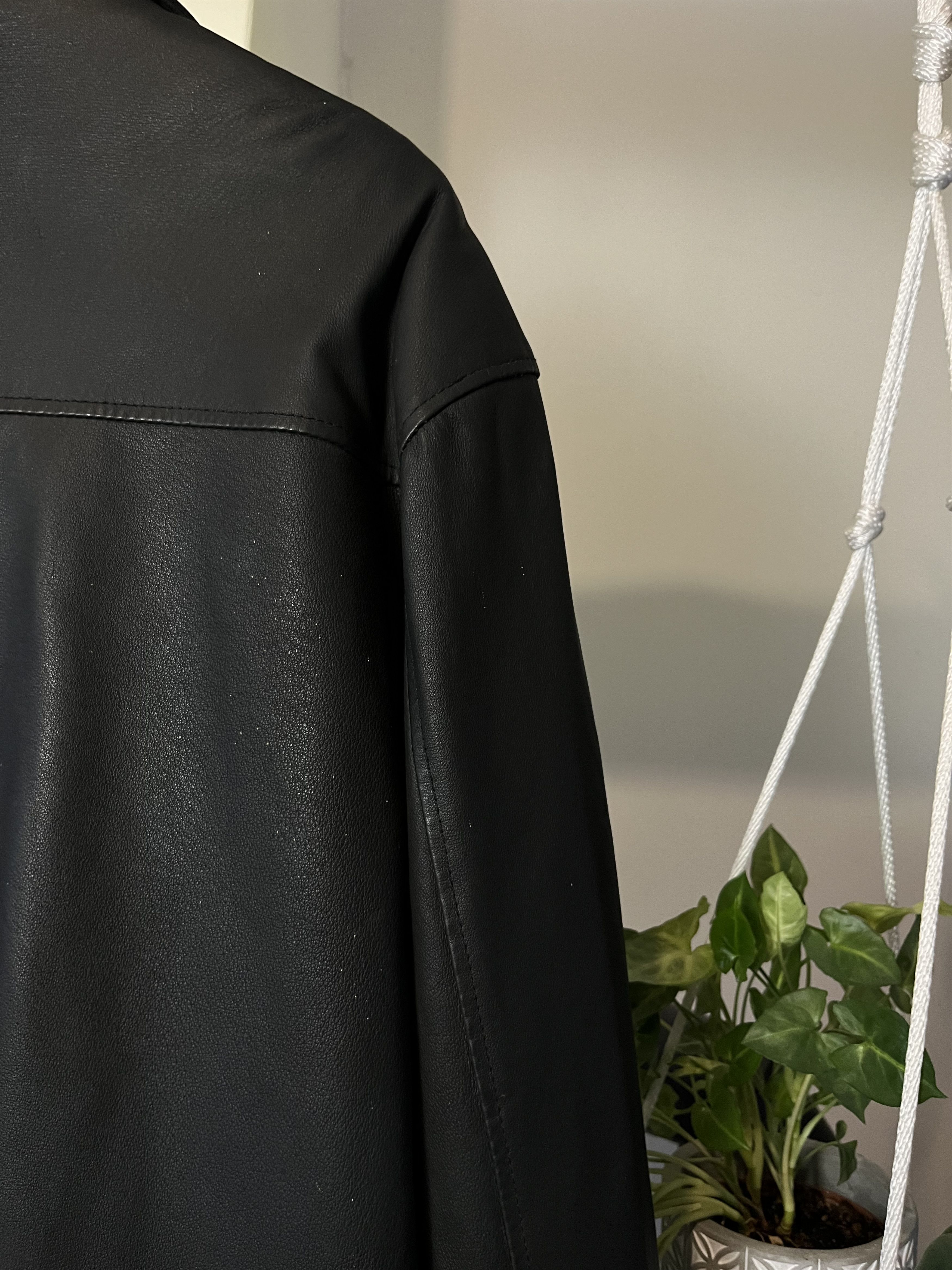 Vintage 90s Real Leather Opium Oversized Jacket Size US L / EU 52-54 / 3 - 7 Thumbnail