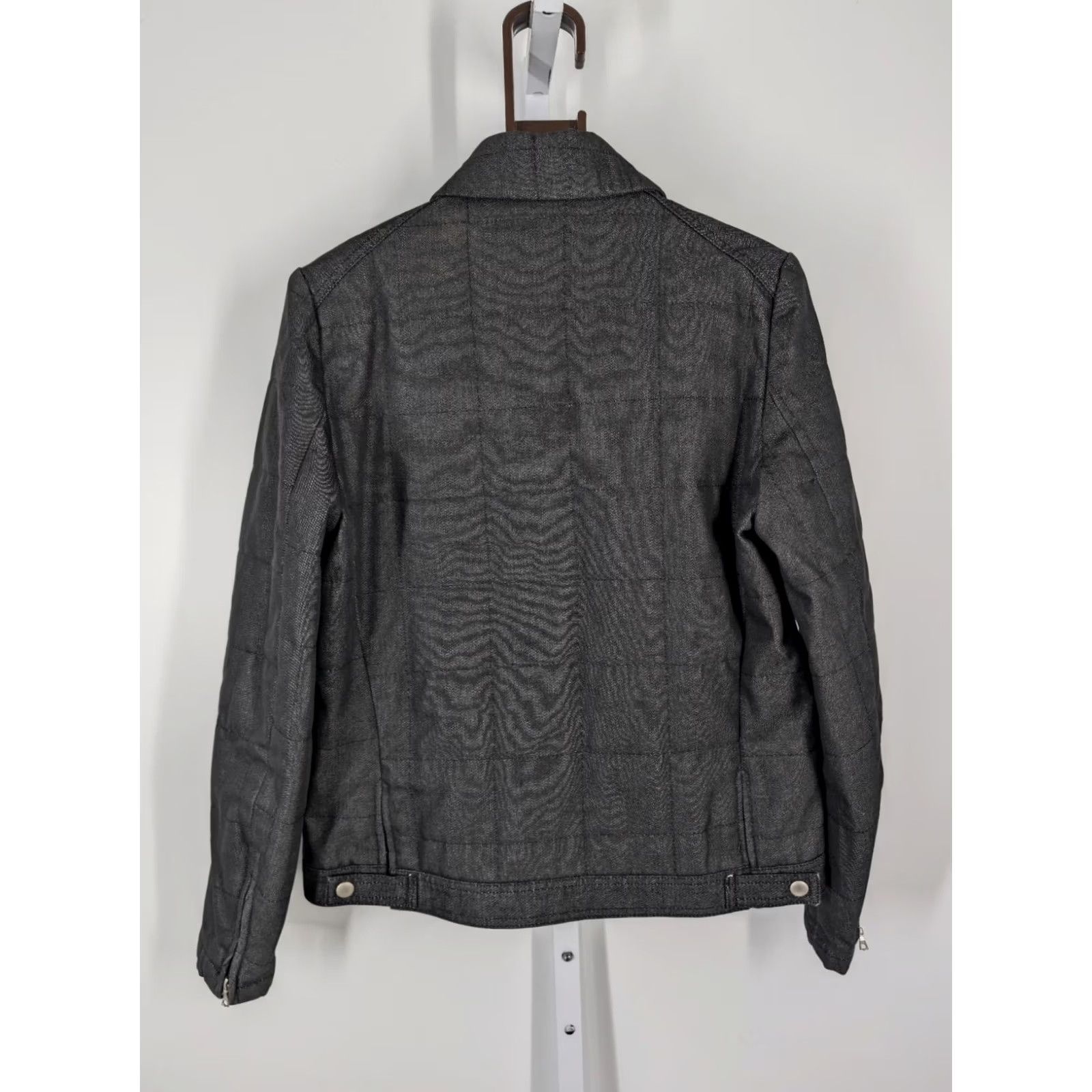 Denime VINTAGE APC Trucker Jacket Women M Indigo Denim Quilted Riri Zip France Size M / US 6-8 / IT 42-44 - 3 Thumbnail