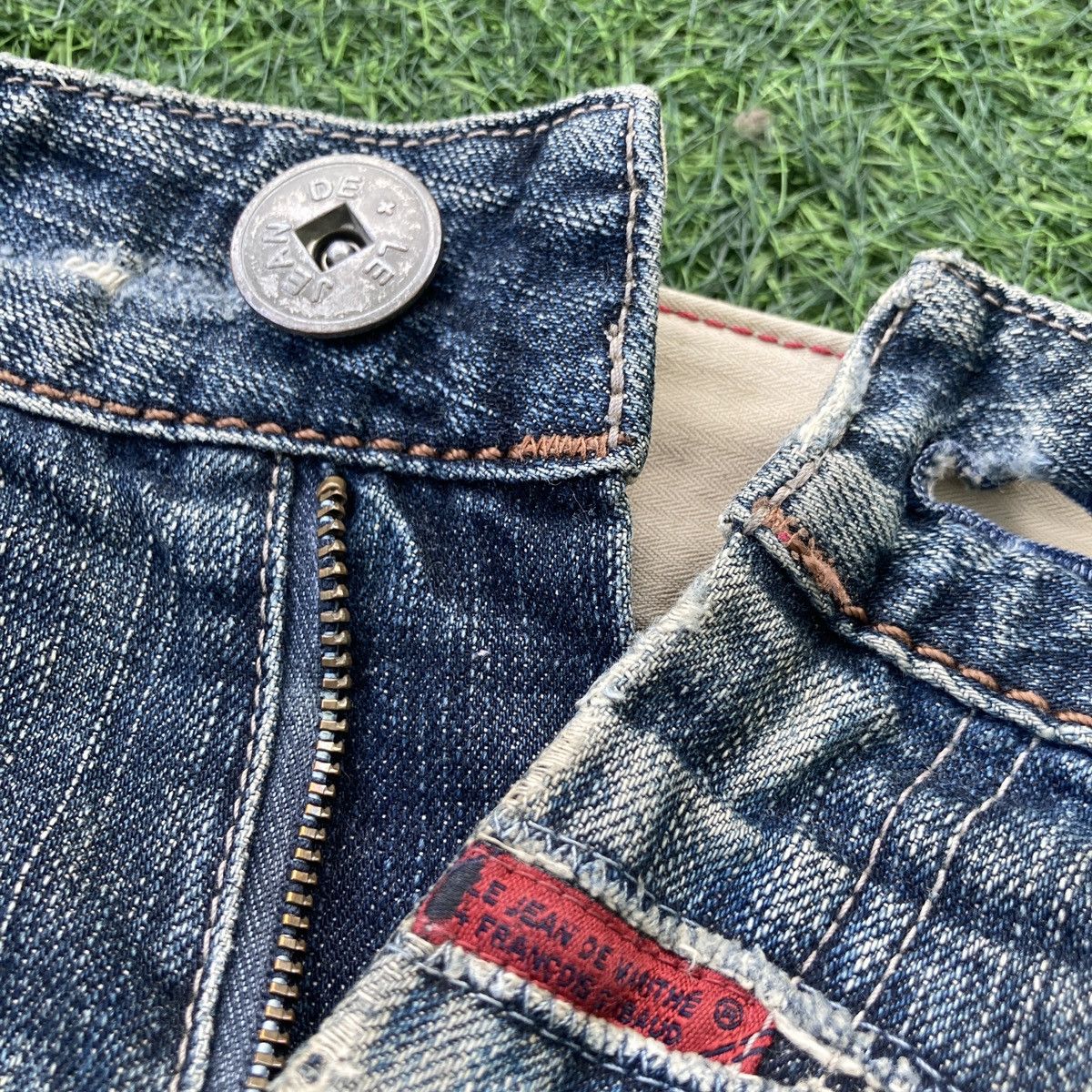 Marithe + Francois Girbaud DISTRESSED MARITHE FRANCOIS GIRBAUD JEANS Size US 35 - 3 Thumbnail