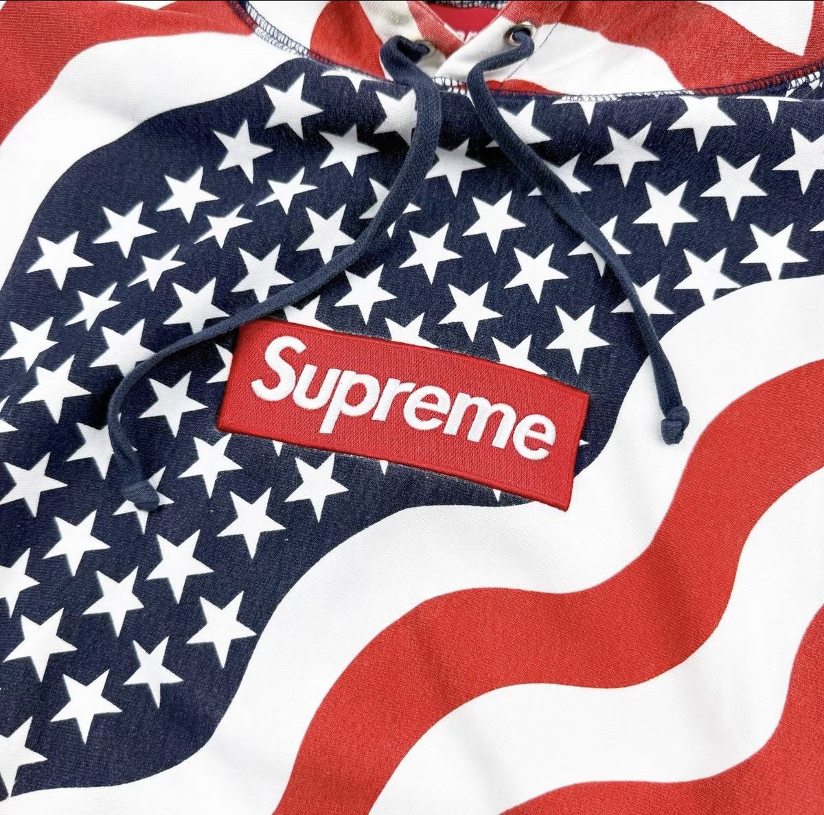 Supreme Supreme fw14 usa flag box logo hooded sweatshirt hoodie Size US S / EU 44-46 / 1 - 2 Thumbnail