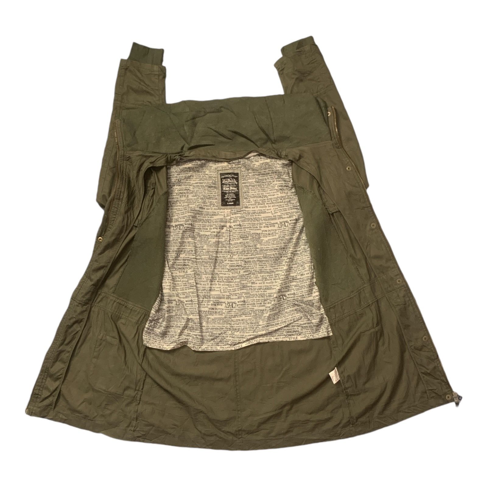Von Dutch Rare Design Vintage Von Dutch Love Addict Military Parkas Size L / US 10 / IT 46 - 3 Thumbnail