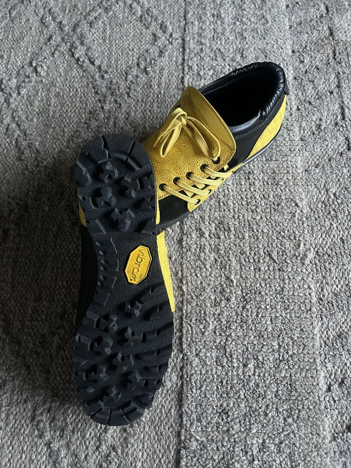 Kiko Kostadinov Kiko Kostadinov Men's Black And Yellow Haidu Leather Shoes Size US 7 / EU 40 - 6 Thumbnail
