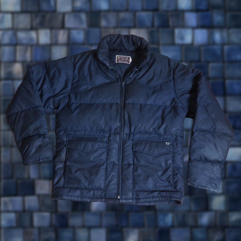 Vintage VINTAGE 70s Ski Daddle Navy Blue Puffer Jacket Coat Down Mens M Size US M / EU 48-50 / 2 - 1 Thumbnail