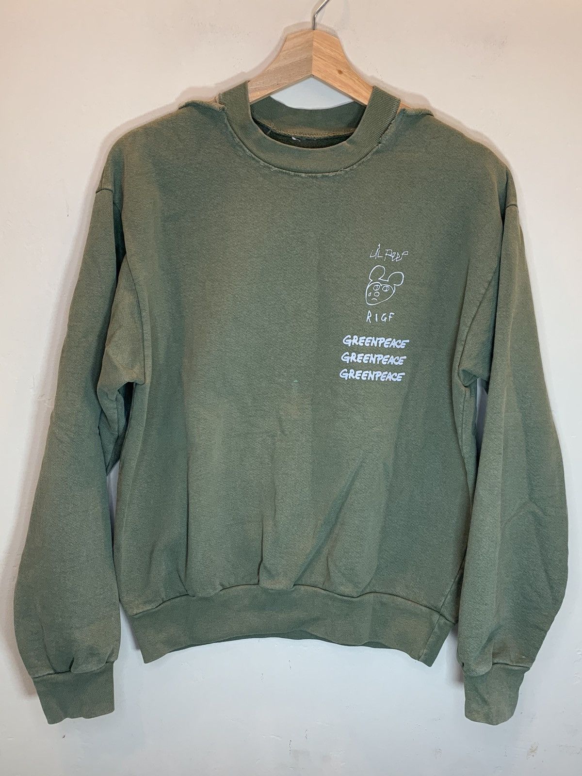 Lil Peep × ROSE IN GOOD FAITH *RARE* Lil Peep x Rose In Good Faith Greenpeace Sweatshirt Size US S / EU 44-46 / 1 - 2 Thumbnail