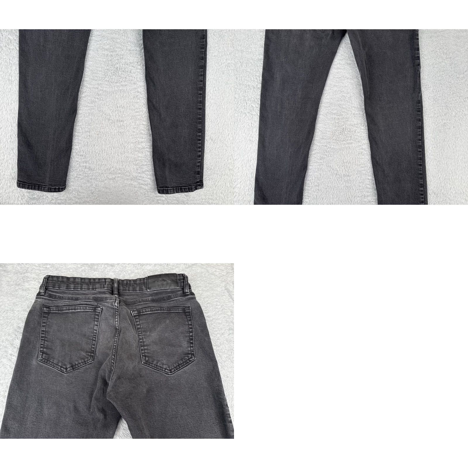 Vintage Tahari Jeans Womens 32 Black Skinny Distressed Cotton Blend Mid Rise 30x30 Size 24" / US 00 / IT 34 - 10 Thumbnail