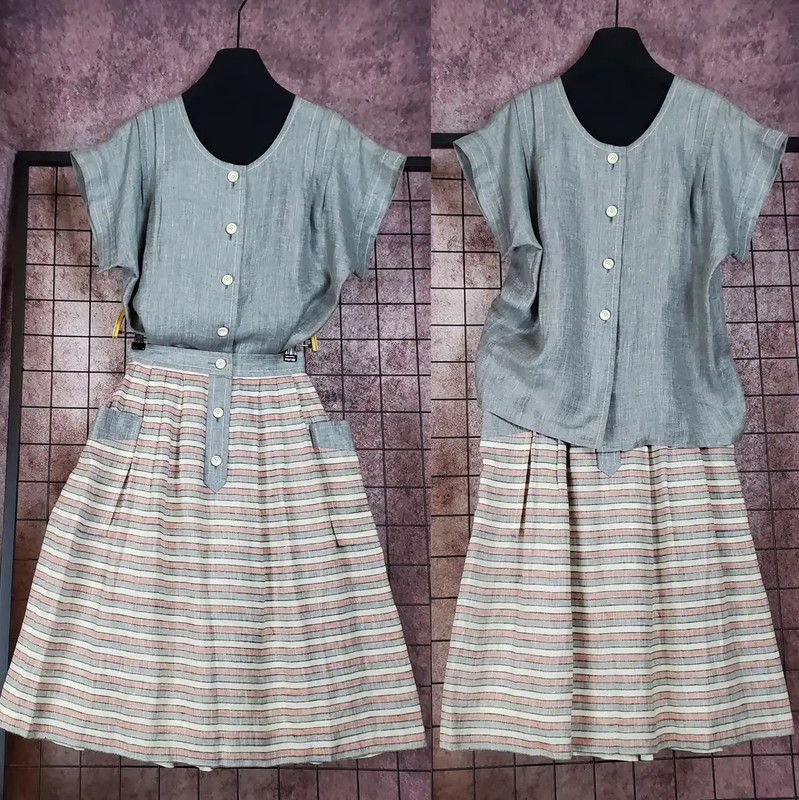 Givenchy Givenchy Gray Linen Short Sleeve Cardigan 0089 Size M / US 6-8 / IT 42-44 - 1 Thumbnail