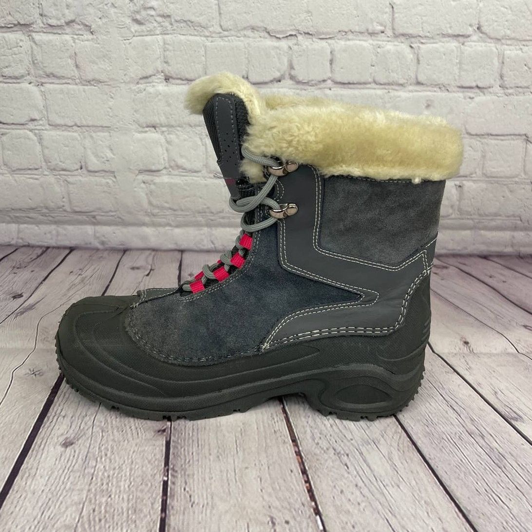 Columbia Columbia Omni-Heat Gray Pink Winter Snow Boots Girl Sz 6/W 8 Size US 6 / IT 36 - 4 Thumbnail