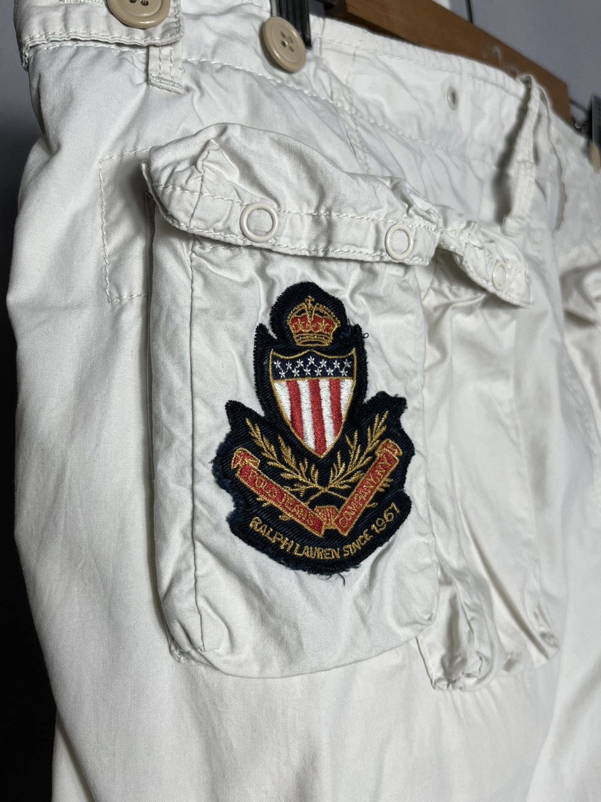 Polo Ralph Lauren Polo Ralph Lauren cargo shorts #67 white mens snap button Size US 36 / EU 52 - 5 Thumbnail