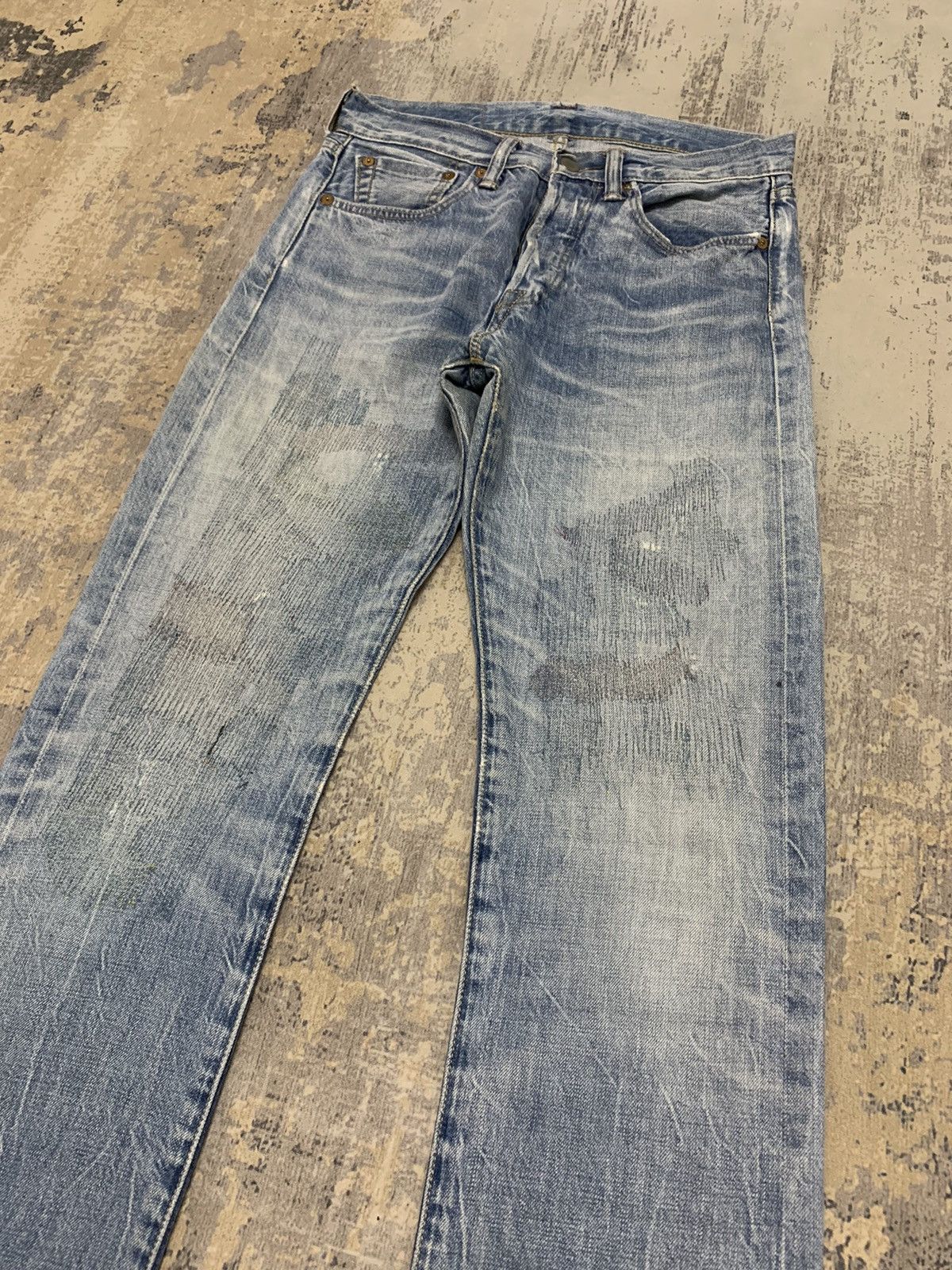 Levi's Vintage Levis 501 Red Line Selvedge Denim Jean 29x30.5 Size US 29 - 3 Thumbnail