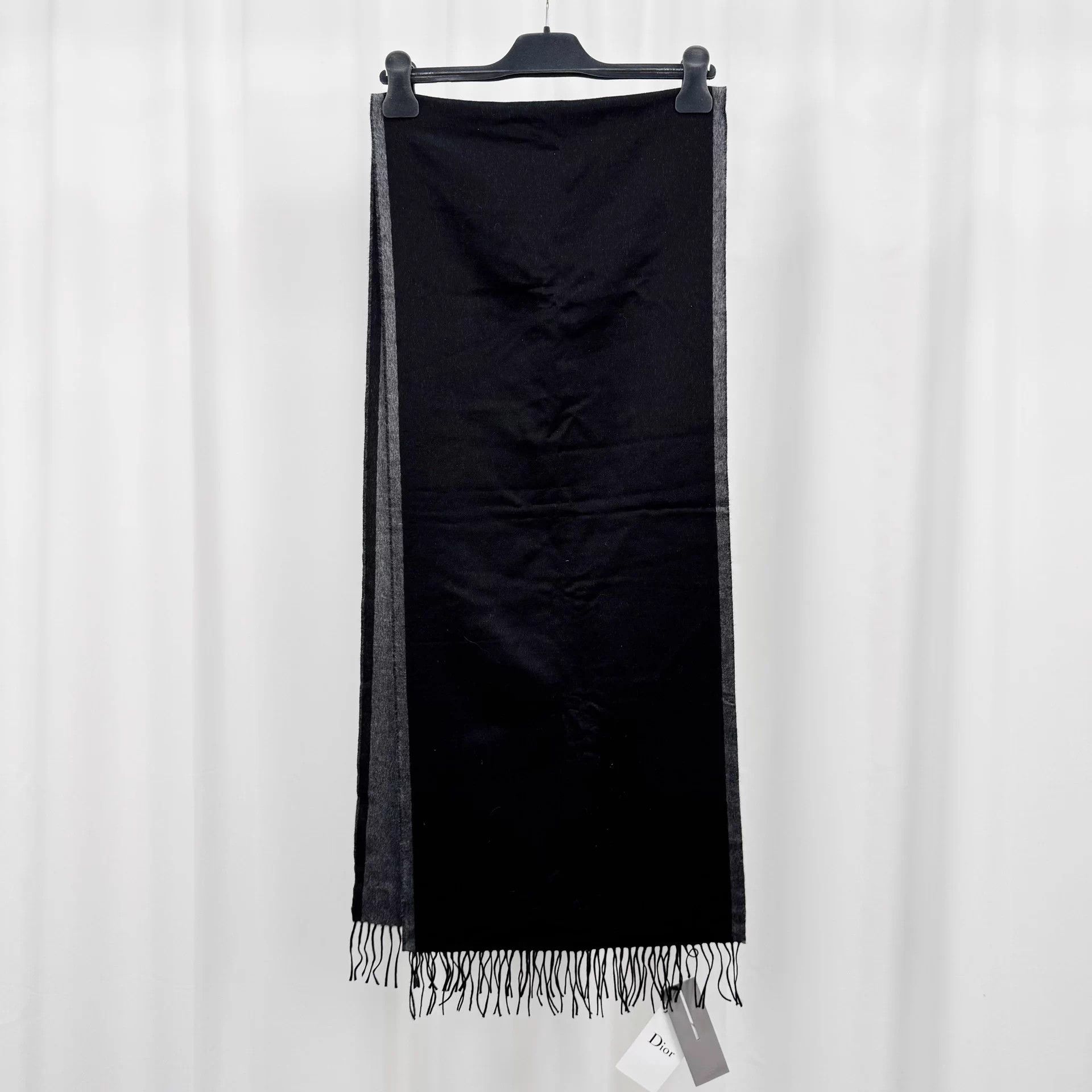 Dior Dior Black Gray Reversible Logo Scarf Size ONE SIZE - 2 Thumbnail