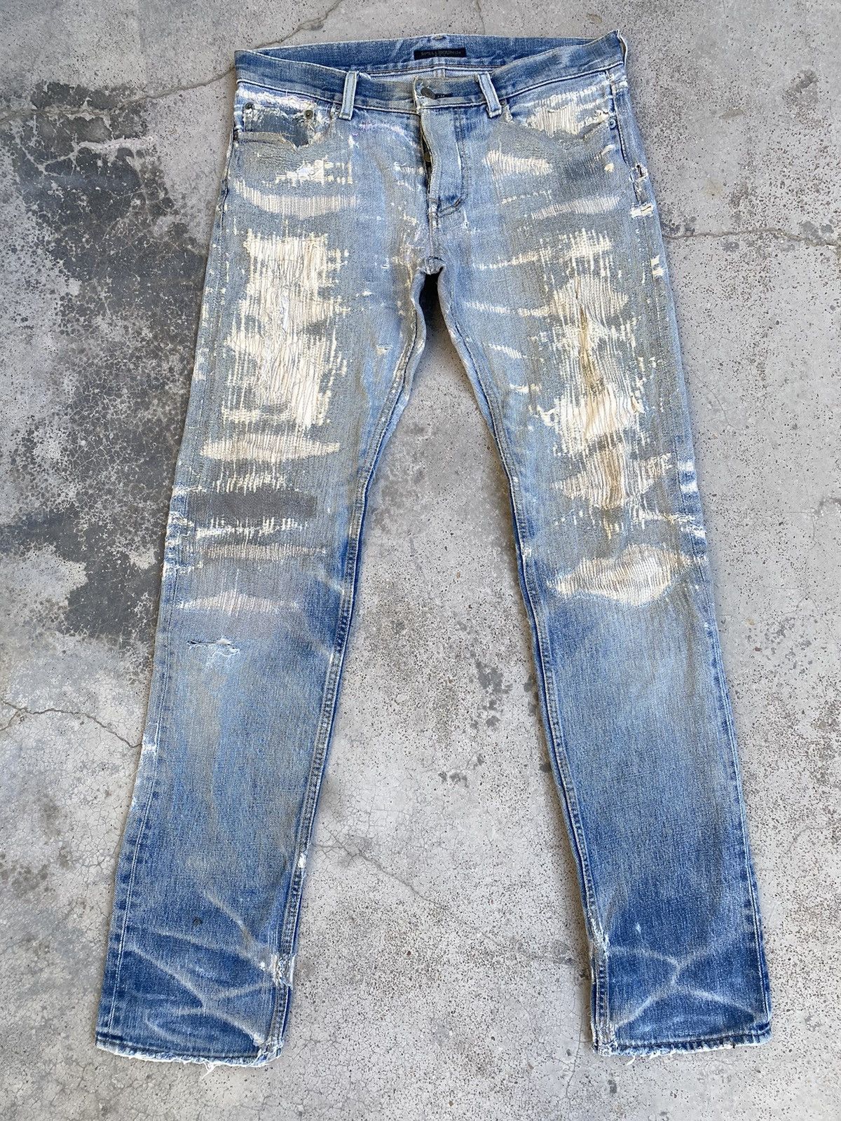 Spellbound Vintage Spellbound Boro Distressed Denim Size US 33 - 1 Thumbnail