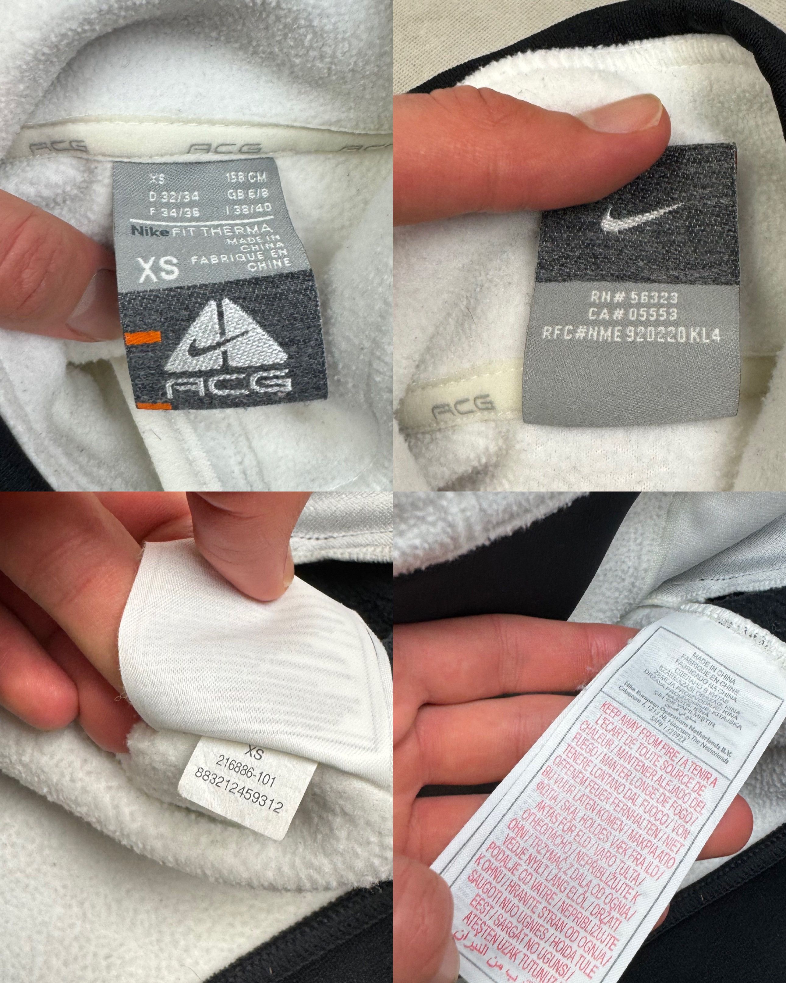Nike Nike Therma Fit ACG Women's White Black Fleece Jacket XS Size XS / US 0-2 / IT 36-38 - 2 Thumbnail