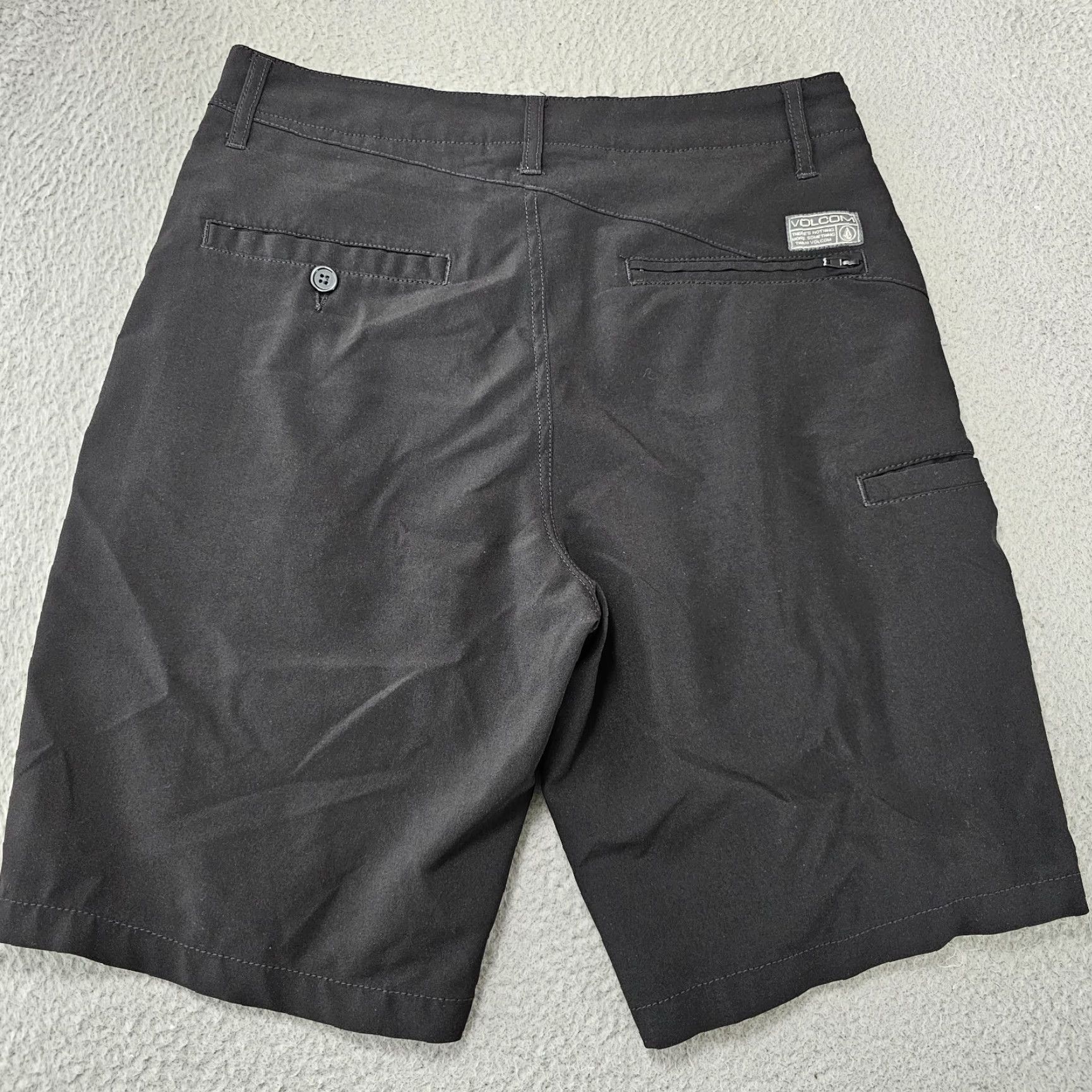 Volcom Volcom Shorts Mens 28 Black Chino Hybrid Casual Walk Skate Surf Turf Flat Front Size US 28 / EU 44 - 5 Thumbnail